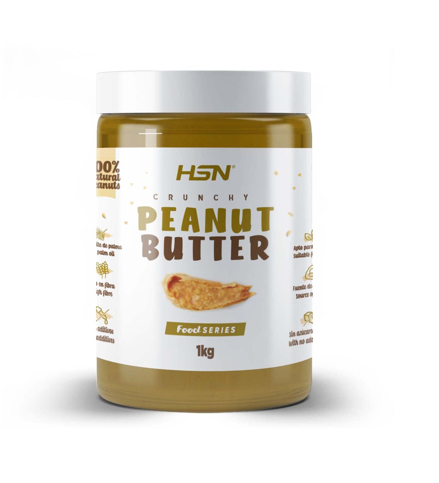  HSN HSN 100% Natural Peanut Butter | 1 kg Crunchy and Creamy Peanut Butter | No Palm Oil Salt or Added Sugar | Vegan Non-GMO - Buy Online on GoSupps.com