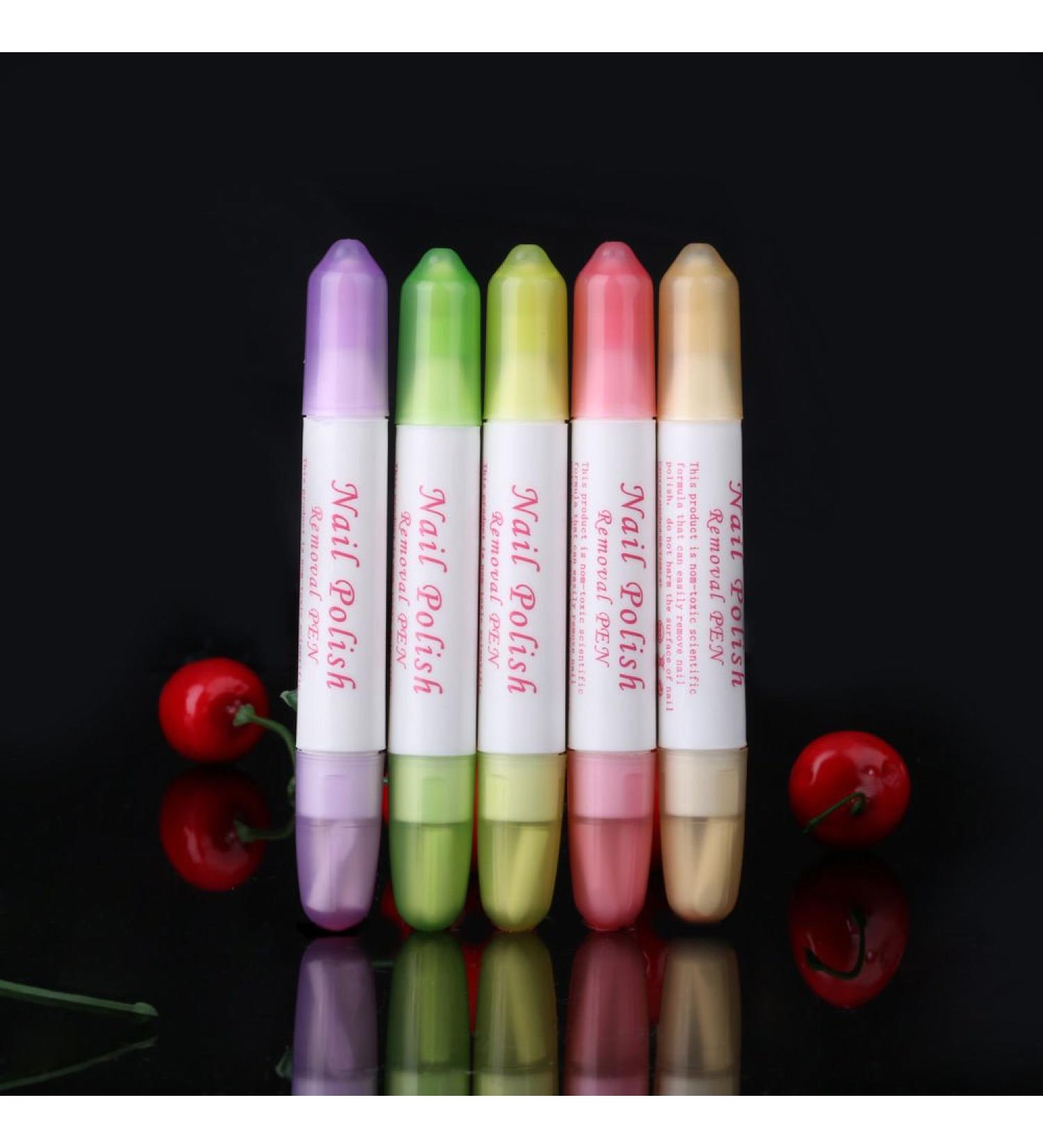 5 Pcs Acetone Nail Art Polish Corrector Remover Pen w/ 15 Tips - Random Color - Buy Online on GoSupps.com