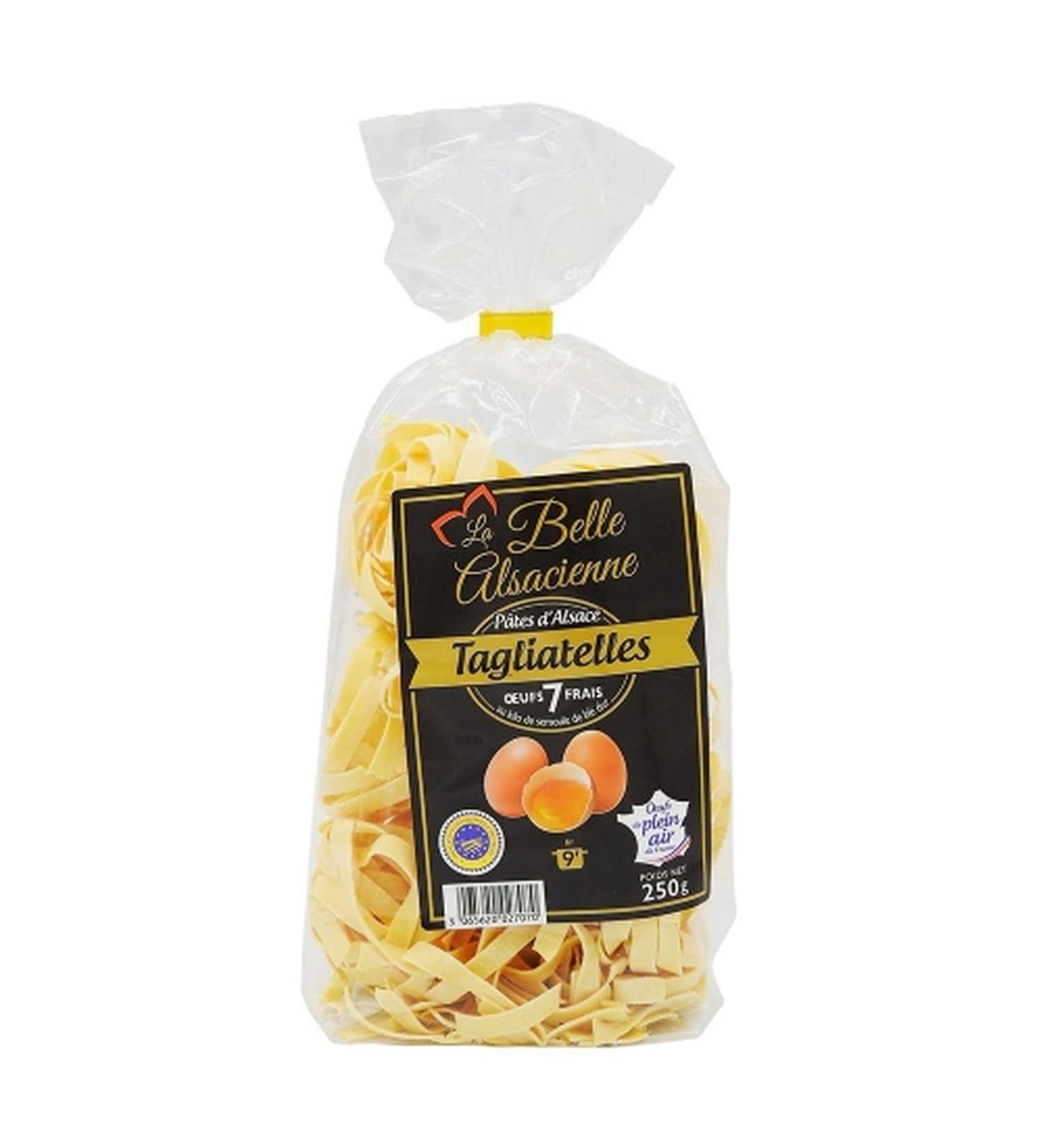  La Belle Alsacienne Egg pasta tagliatelle - 250g bag - Buy Online on GoSupps.com