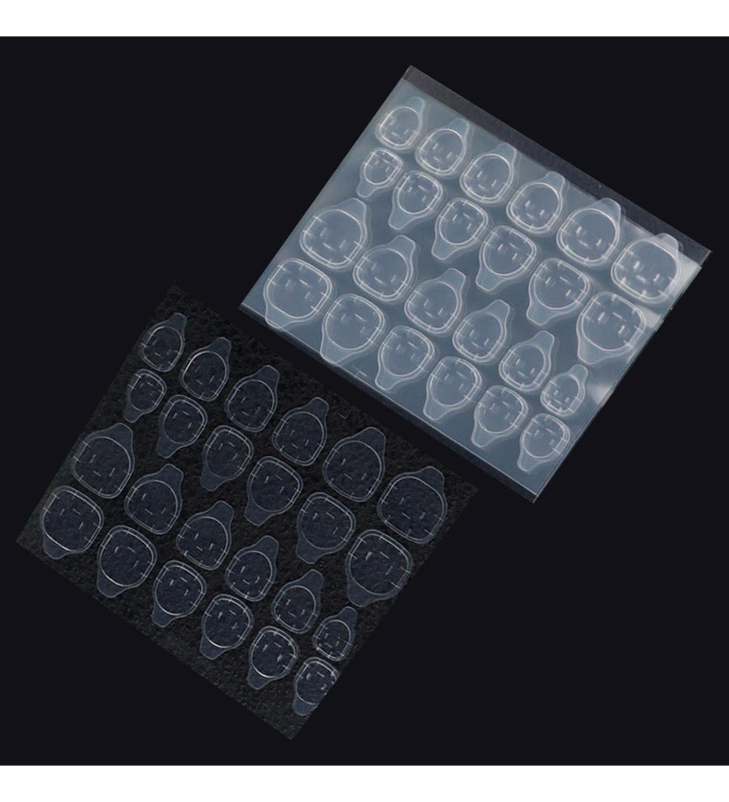 Sticky Tabs for Nails | 50 Sheets Nail Glue Stickers - Transparent Acrylic Jelly Double Sided Adhesive Tabs for Press on Nails Waterproof Hondony Small Size (White) - Buy Online on GoSupps.com