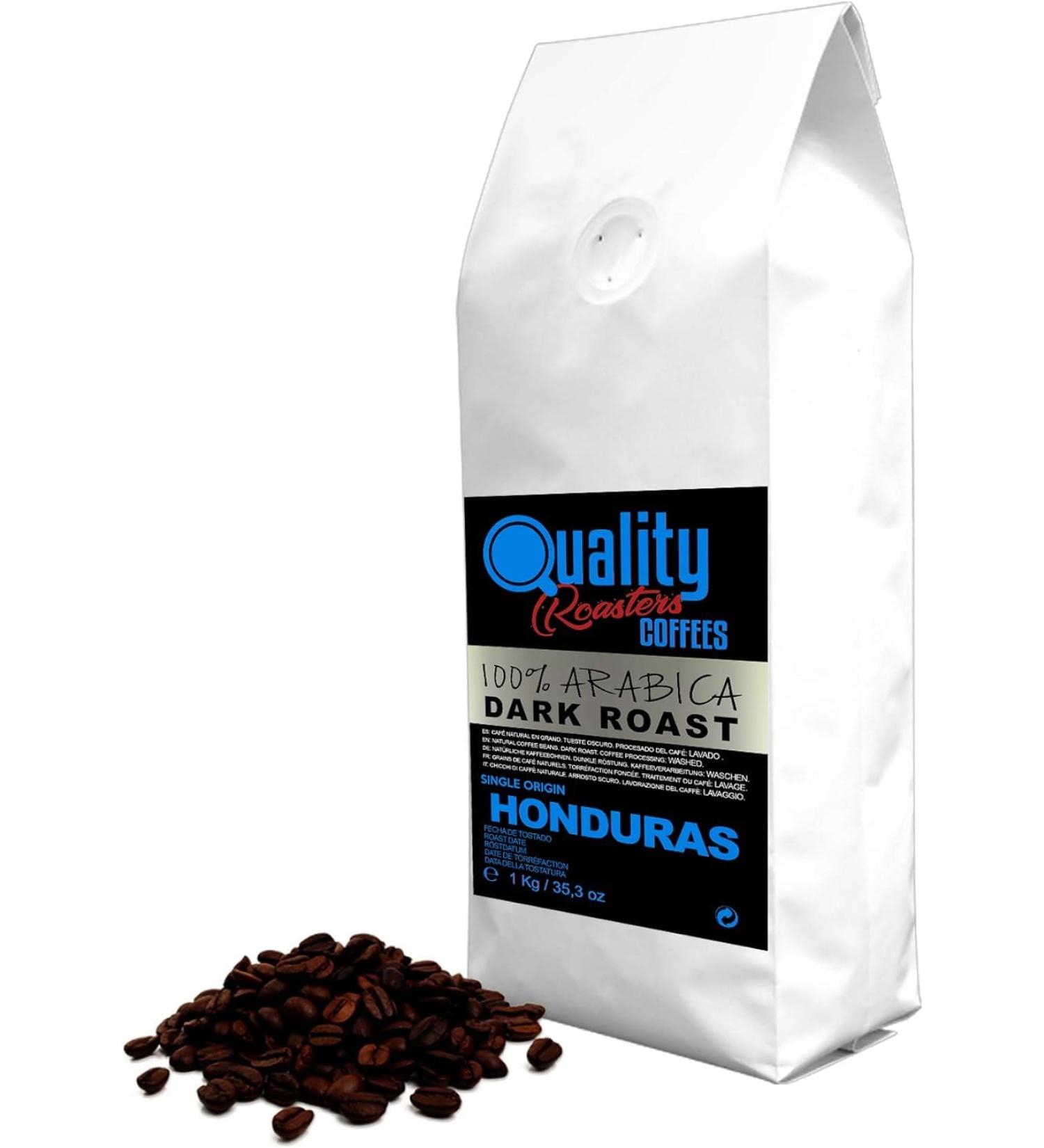 Quality Roasters Coffees. Natural Coffee Beans. Dark Roast. 100% Arabica. Single Origin Honduras. Hand Roasted. Dark Roast. (1 Kg) - Buy Online on GoSupps.com