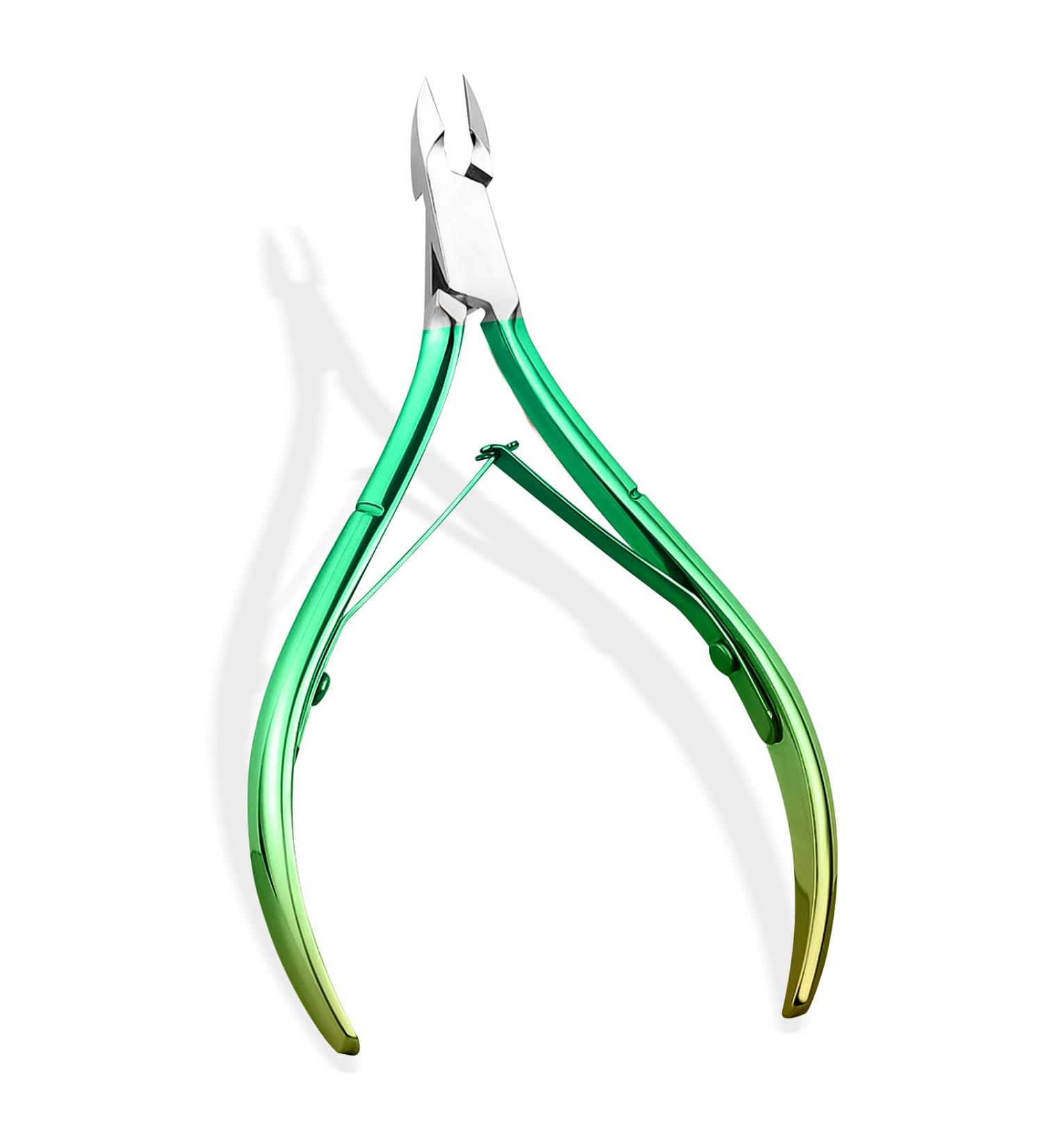 Professional Nail Skin Pliers & Scissors - Stainless Steel Skin Remover for Fingers & Toes - Sharp Green Gradient - Buy Online on GoSupps.com