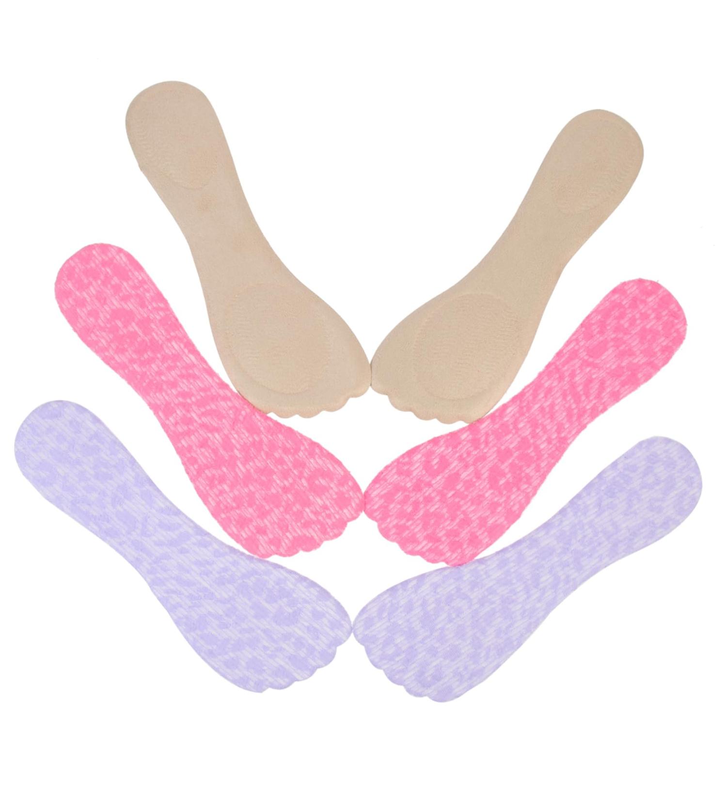 3 Pairs Flower Shaped High Heel Insoles - Height Enhancing Non-Slip Shoe Pads for Women - Buy Online on GoSupps.com