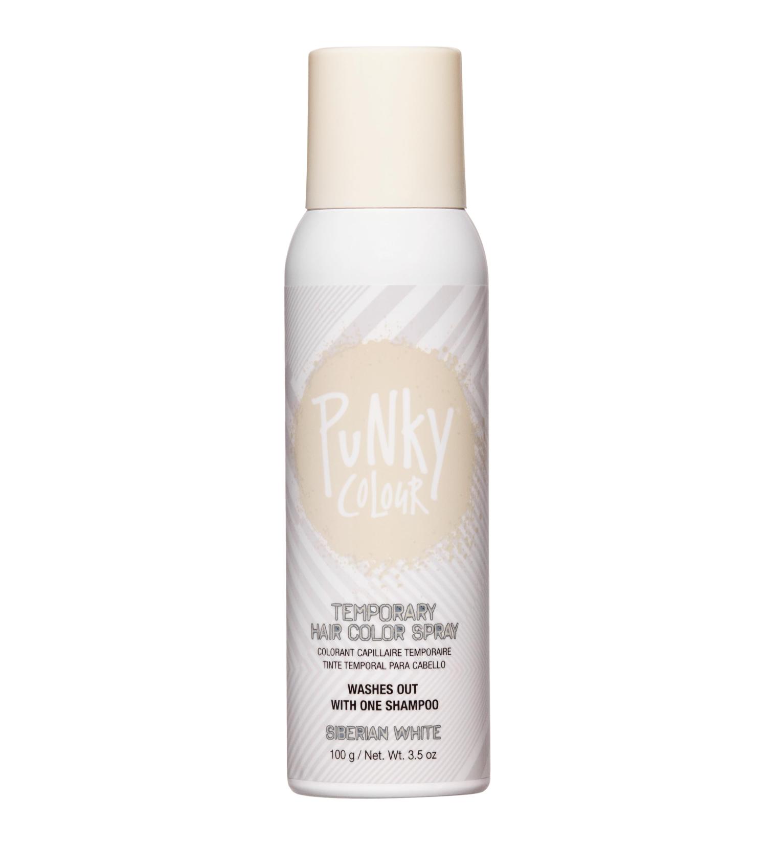 Punky Temporary Hair Color Spray Siberian White Fast-Drying Non-Sticky Non-Damaging Travel Size Hair Dye for Instant Vivid Hair Color 3.5 oz 3.5 Ounce (Pack of 1) Siberian White - Buy Online on GoSupps.com