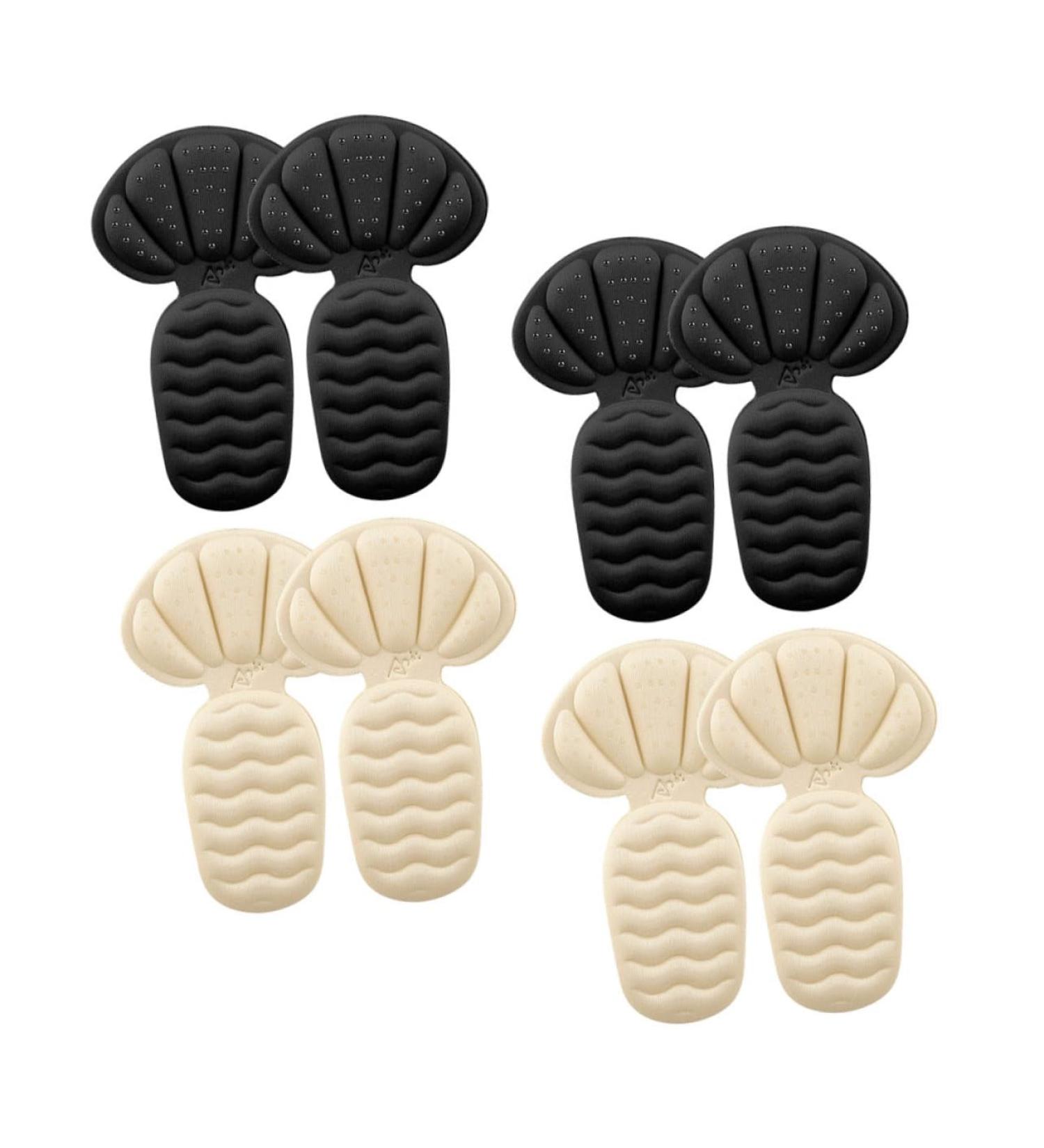 4 Pairs Silicone Heel Pads - Anti-Slip Heel Protectors for Women | Comfortable Half Size Inserts & Stickers for Shoes - Buy Online on GoSupps.com