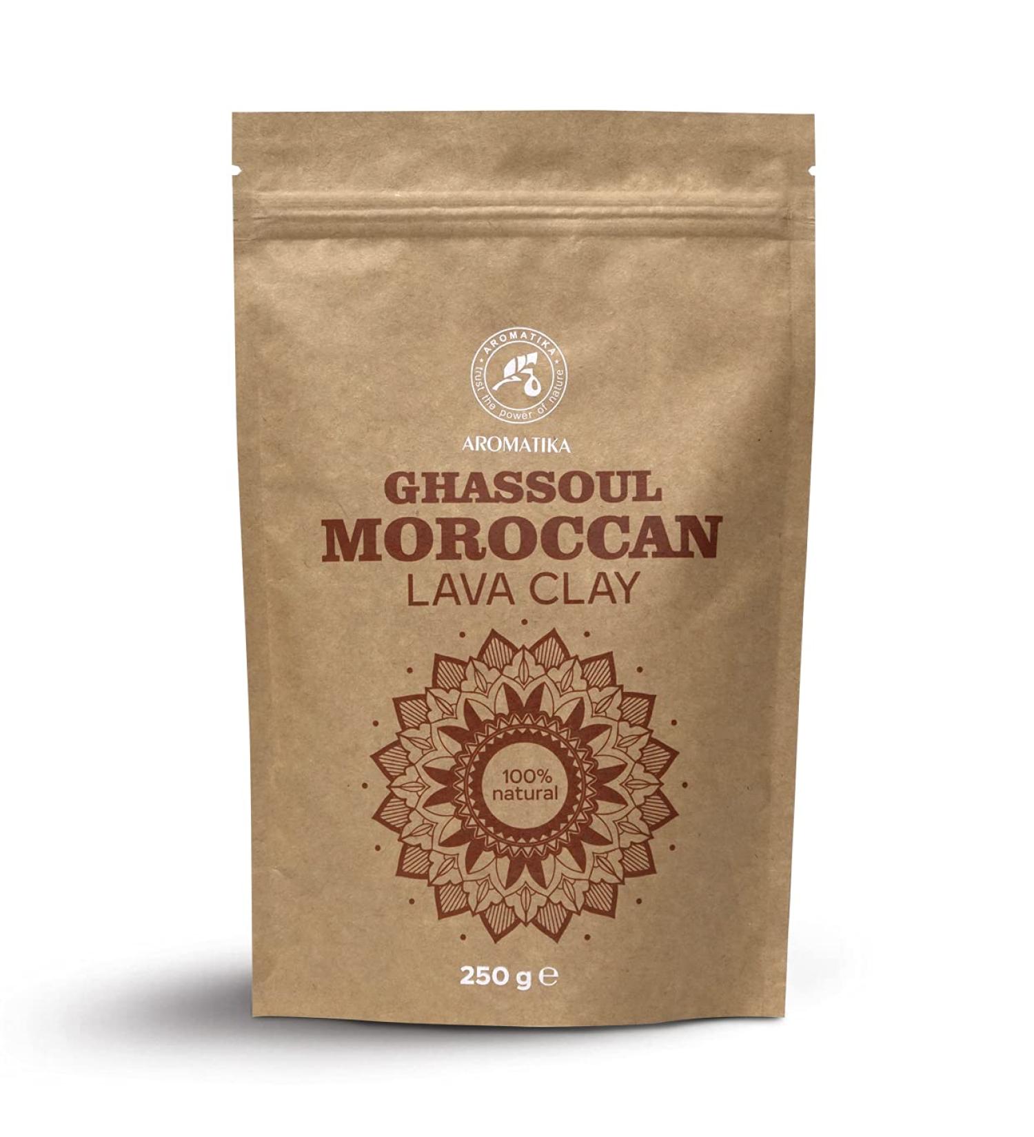 Moroccan Clay 250g - Ghassoul Lavaerde | Chemical-Free Facial Cleansing & Masks - Pure Rhassoul for Natural Beauty - Buy Online on GoSupps.com