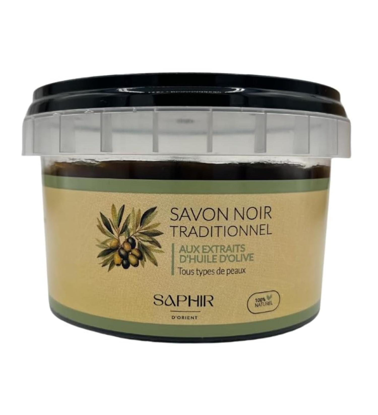  G n rique SAPHIR D'ORIENT Traditional Black Soap Body and Face Scrub Olive Oil 100% Natural For All Skin Types 200g Hammam Style - Buy Online on GoSupps.com