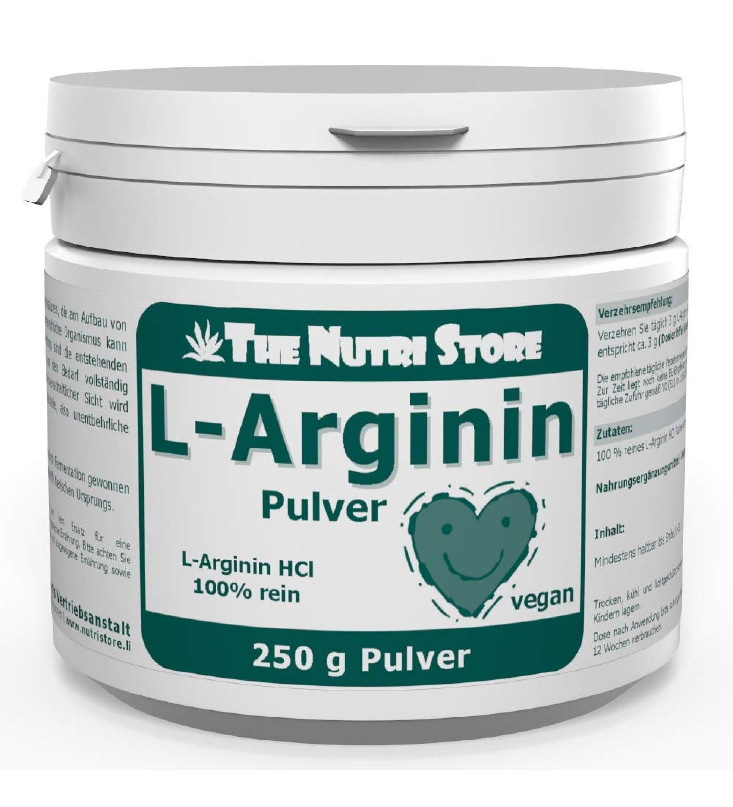 L-Arginine HCl 100% Pure Powder 250g - No Additives | Premium Quality for Optimal Health - Fast International Shipping - Buy Online on GoSupps.com