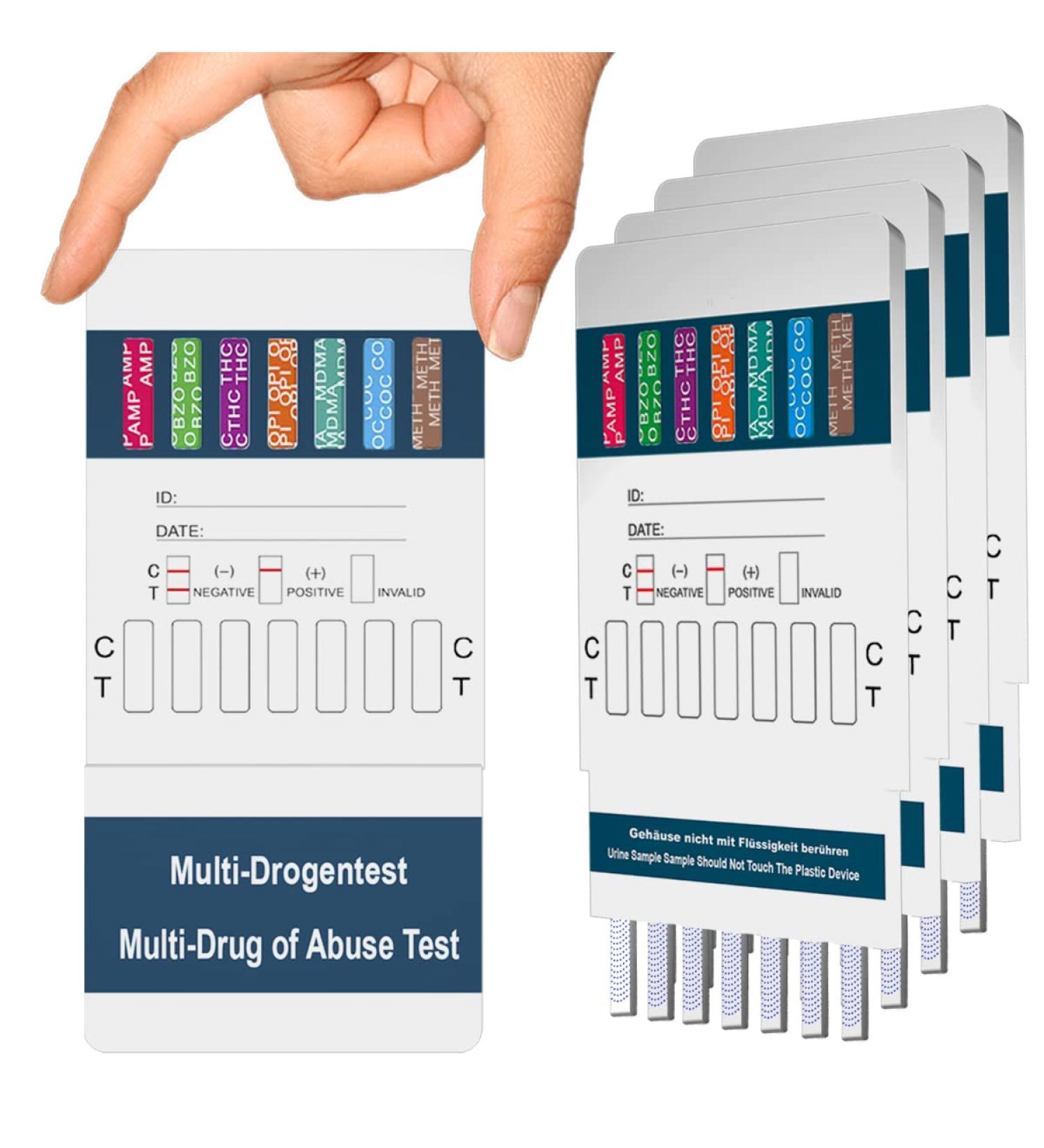 5x 10-in-1 Multi Drug Test Kit - Urine Test for THC Amphetamines Cocaine Opiates & More - Fast International Shipping - Buy Online on GoSupps.com