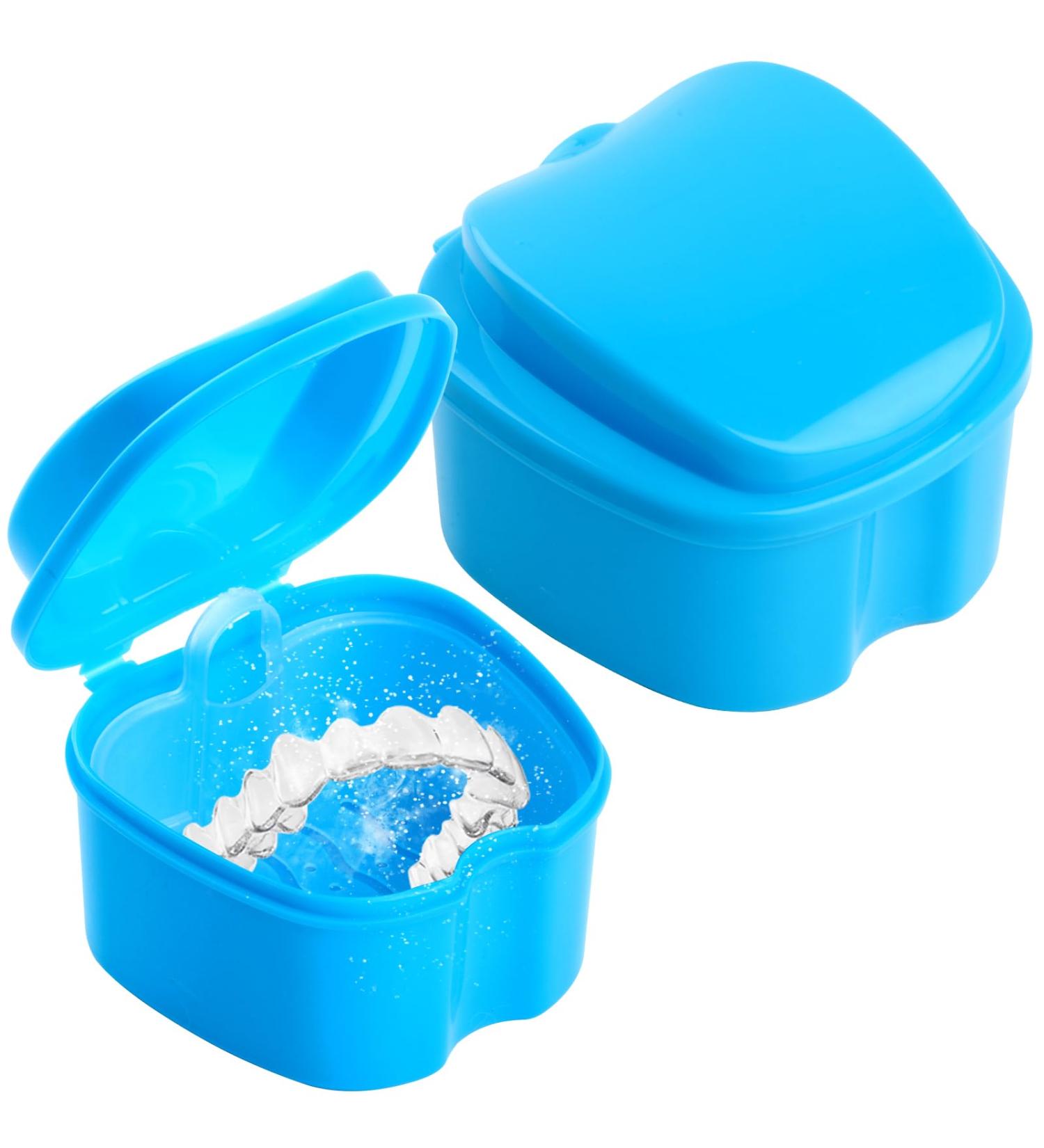2 PC Denture Storage Box Set | Portable Braces Container & Tooth Rail Box for Dentists | Ideal for Misaligned Teeth & Cleaners - Buy Online on GoSupps.com