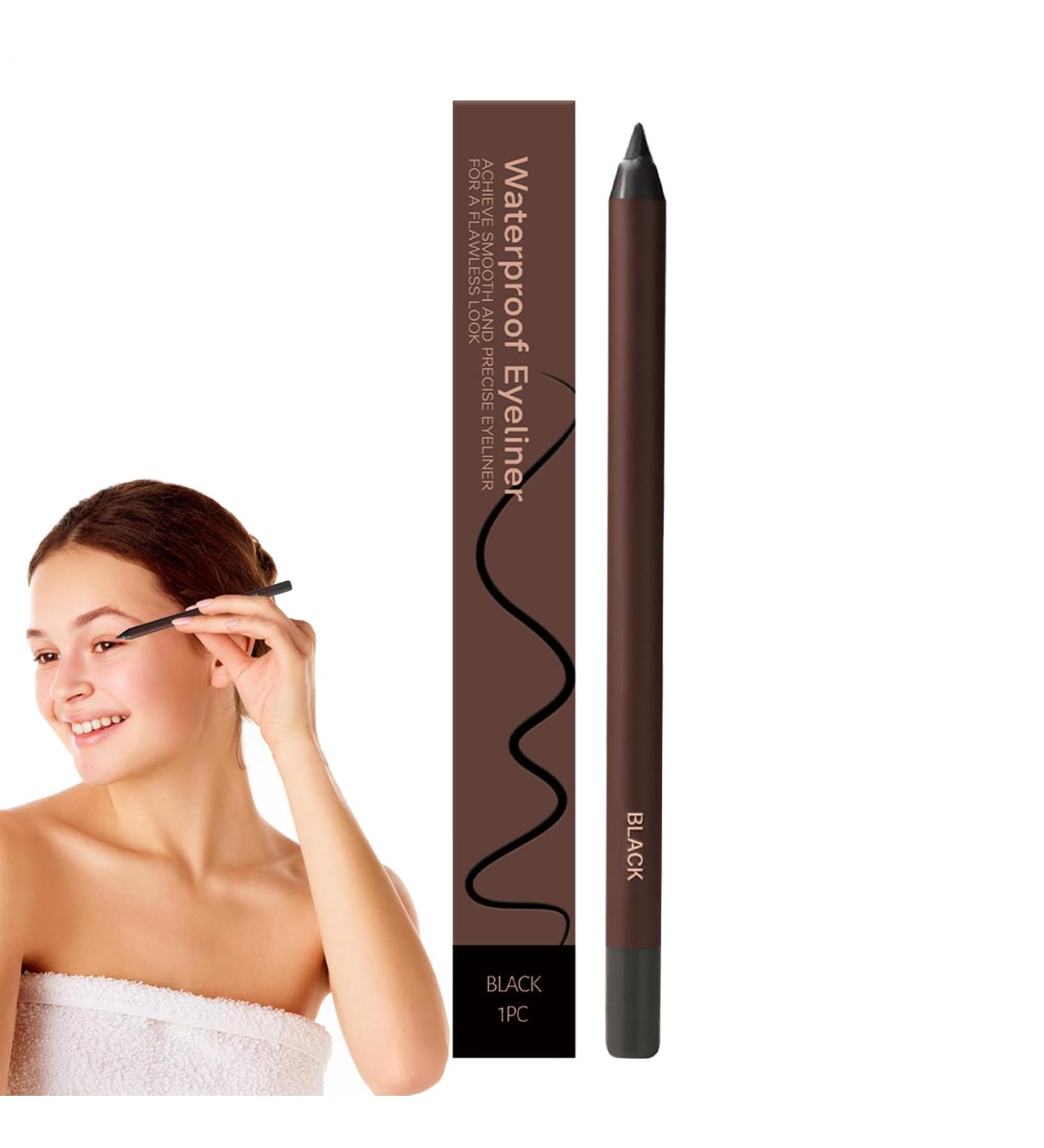 Eye Pencil | 2-in-1 Long-Lasting Sharpenable Eyeliner Pen Smooth and Waterproof Beauty Makeup with Eyebrow Pen for Travel Swimming and Parties - Buy Online on GoSupps.com