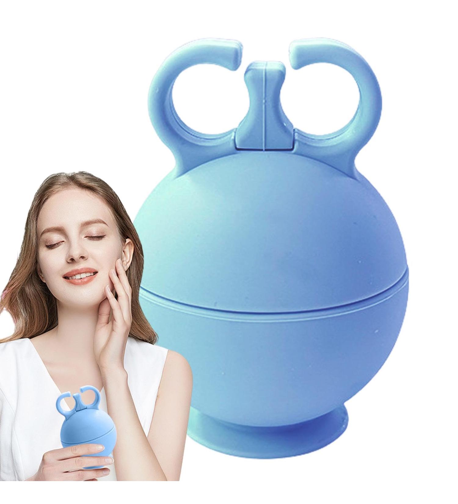 Buerfu Ice Holder for Face - Reusable Silicone Ice Ball & Ice Cream Shape for Women | Summer Blue Facial Massage Tool - Buy Online on GoSupps.com