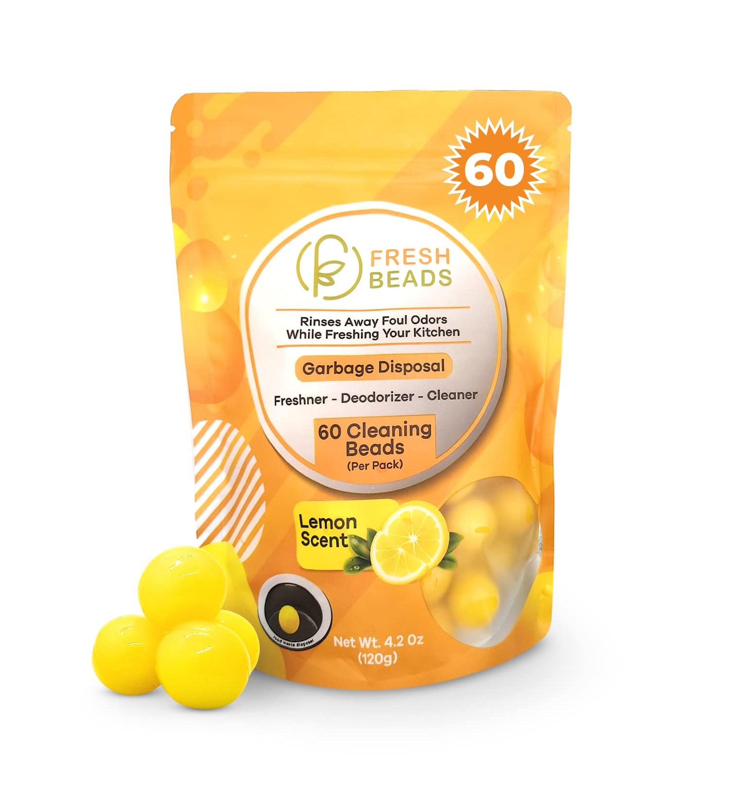 60-Count Lemon Scent Garbage Disposal Cleaner Capsules - Freshener & Deodorizer - Buy Online on GoSupps.com