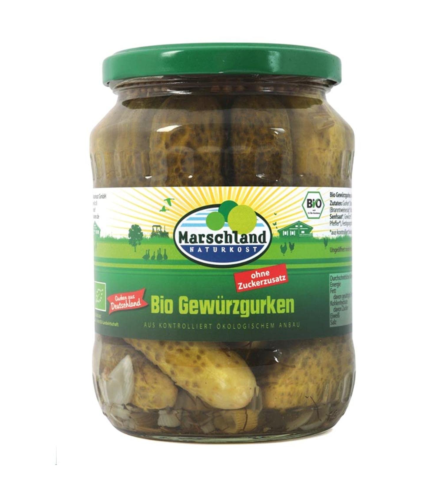 Marschland gherkins no added sugar 720ml