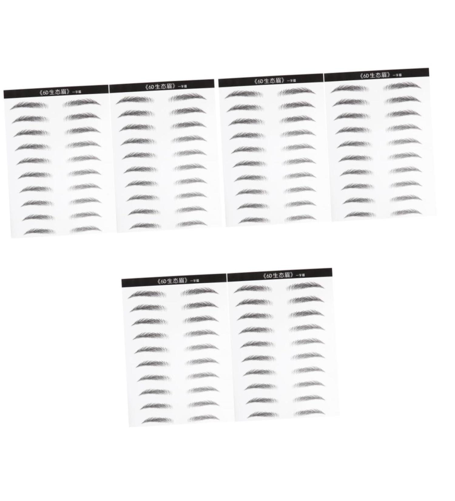FOMIYES 6 Sheets Pairs Black Makeup Hair- Eyebrows Artificial Eyebrow Patch Eyebrow Stickers 6d Disposable - Buy Online on GoSupps.com