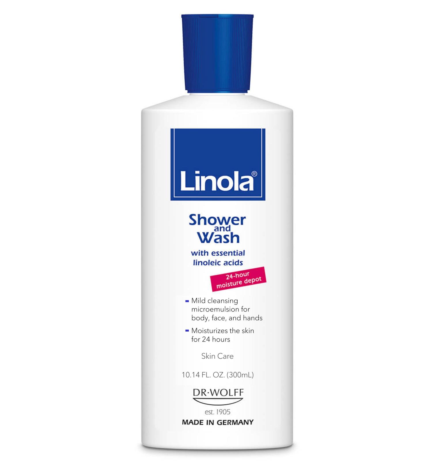 Linola Shower and Wash 300 ml - Unscented Body Cleanser for Dry Skin & Neurodermatitis Relief - Shop Internationally - Buy Online on GoSupps.com