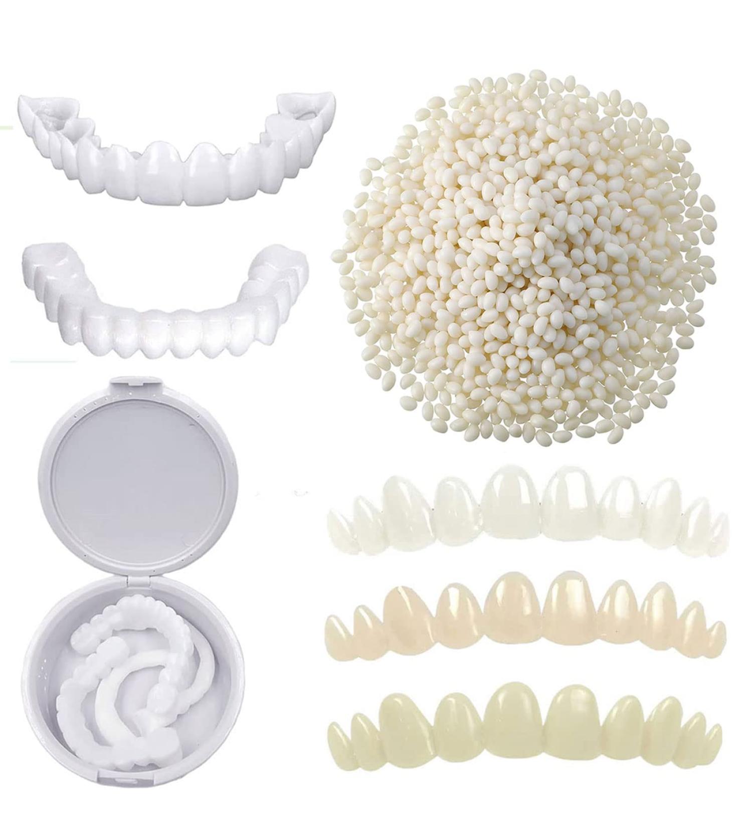 Dentures Braces Incisor Stickers DIY Restoration Kit, Snap-On Veneers for Missing Teeth - Painless Dental Repair Solution - Buy Online on GoSupps.com