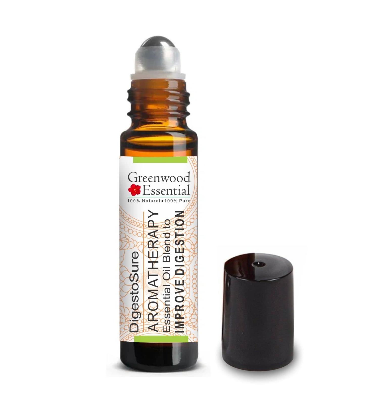 Greenwood Essential Improve Stomach Health - DigestoSure - Aromatherapy Essential Oil Blend of Fennel Seed, Dill Seed, Lemon, Spearmint, Lemongrass & Ginger Essential Oils 10ml (0.33 oz) by Greenwood - Buy Online on GoSupps.com