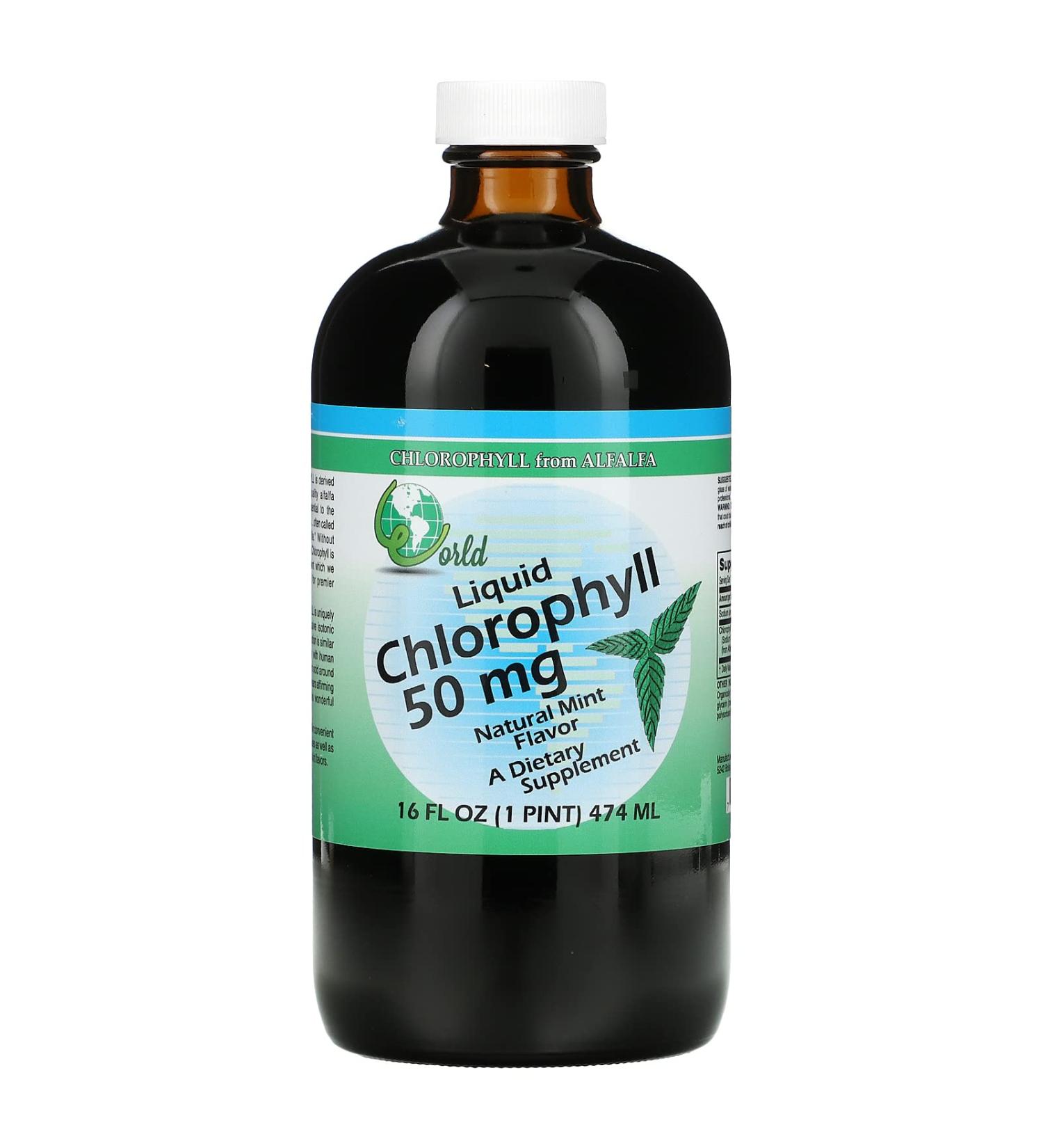 WORLD ORGANIC CHLOROPHL Mint 50MG