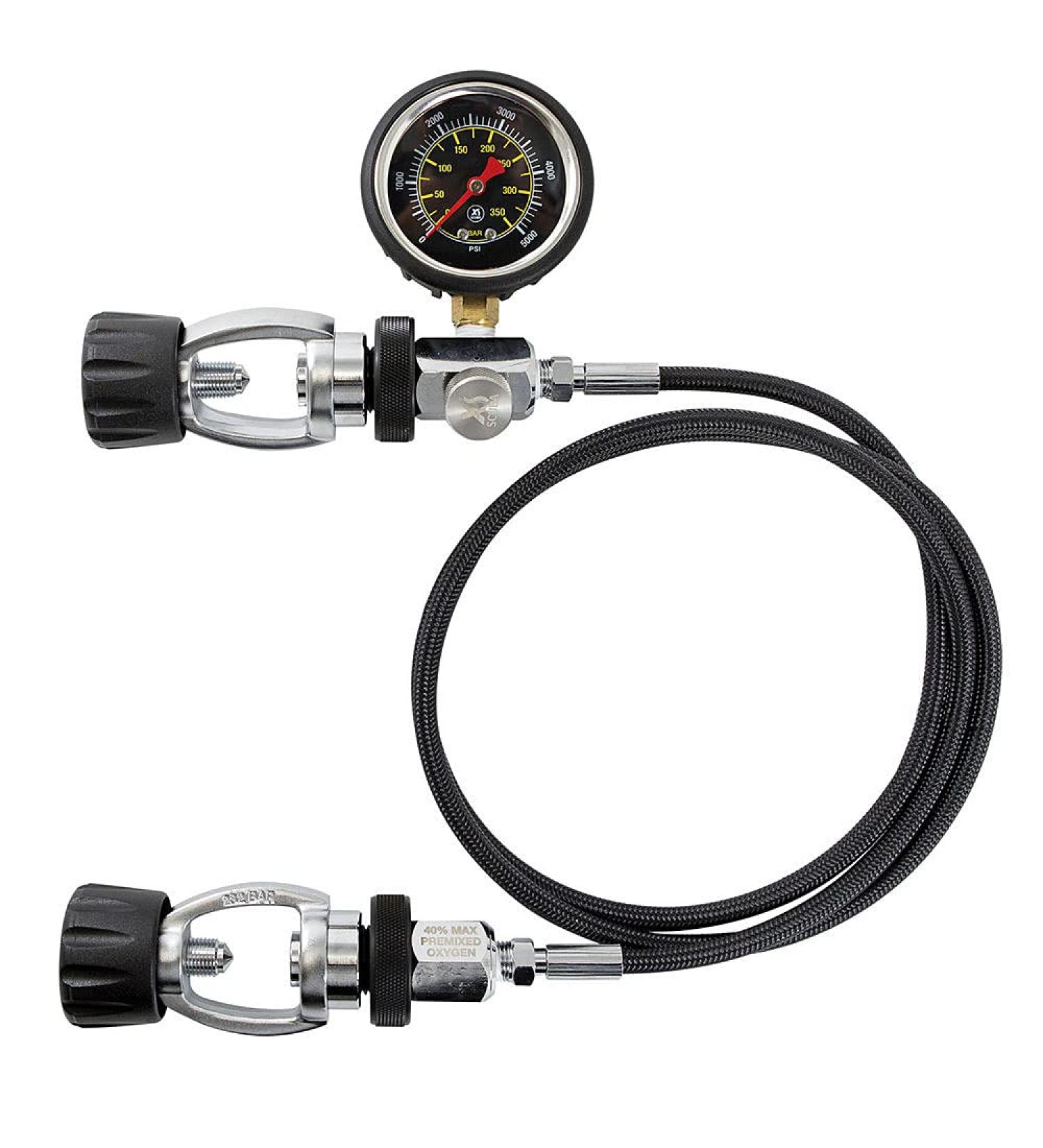 XS Scuba Deluxe Cylinder Equalizer with Braided HP Hose