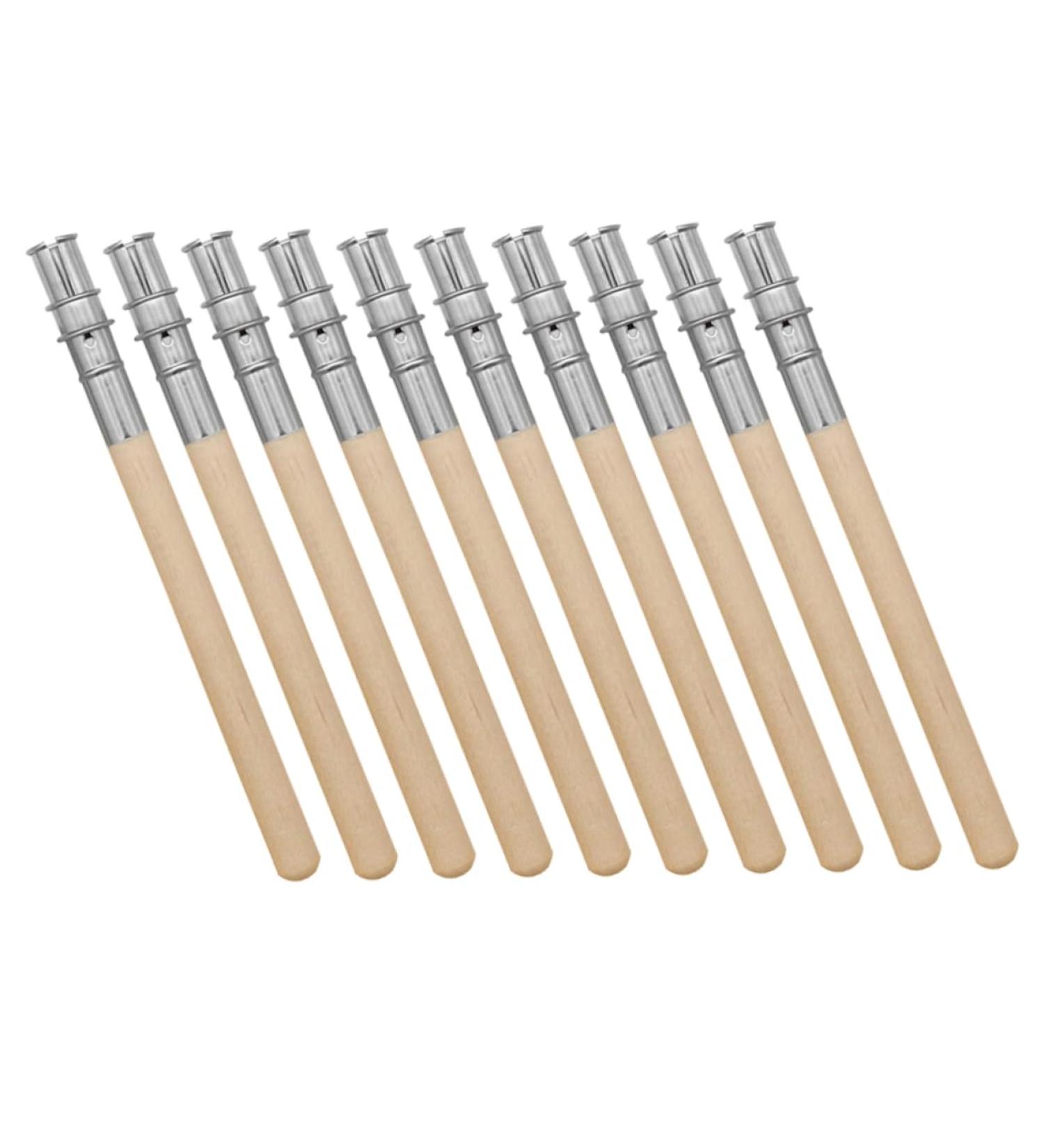 Beatifufu 10pcs Eyebrow Pencil Extender Pencil Extender for Artists Stainless Steel Extension Rod Lengthen - Buy Online on GoSupps.com