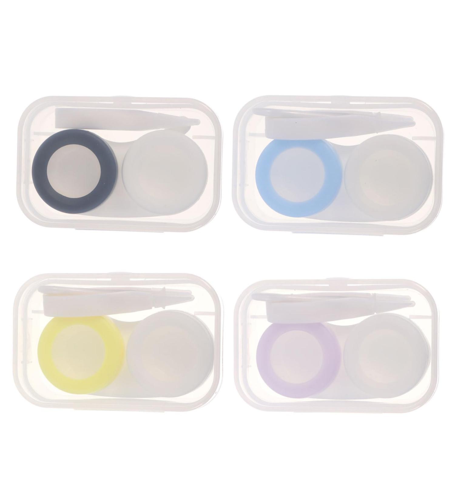 4-Piece Contact Lens Travel Case Set - Applicator Container & Tweezers for Lenses | Perfect for Travel - Buy Online on GoSupps.com
