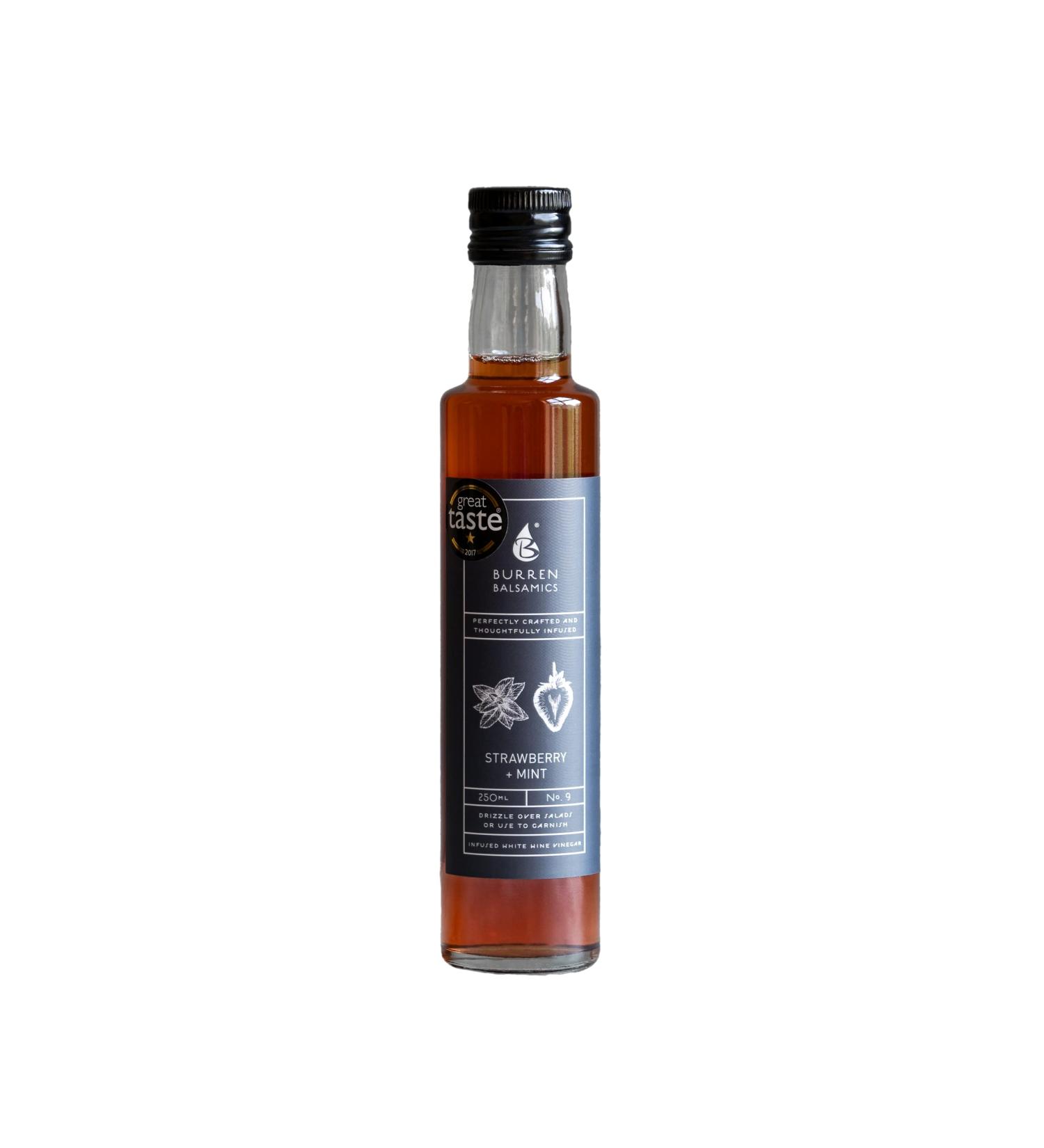 Burren Balsamics Strawberry Mint White Balsamic Vinegar 250ml - Buy Online on GoSupps.com