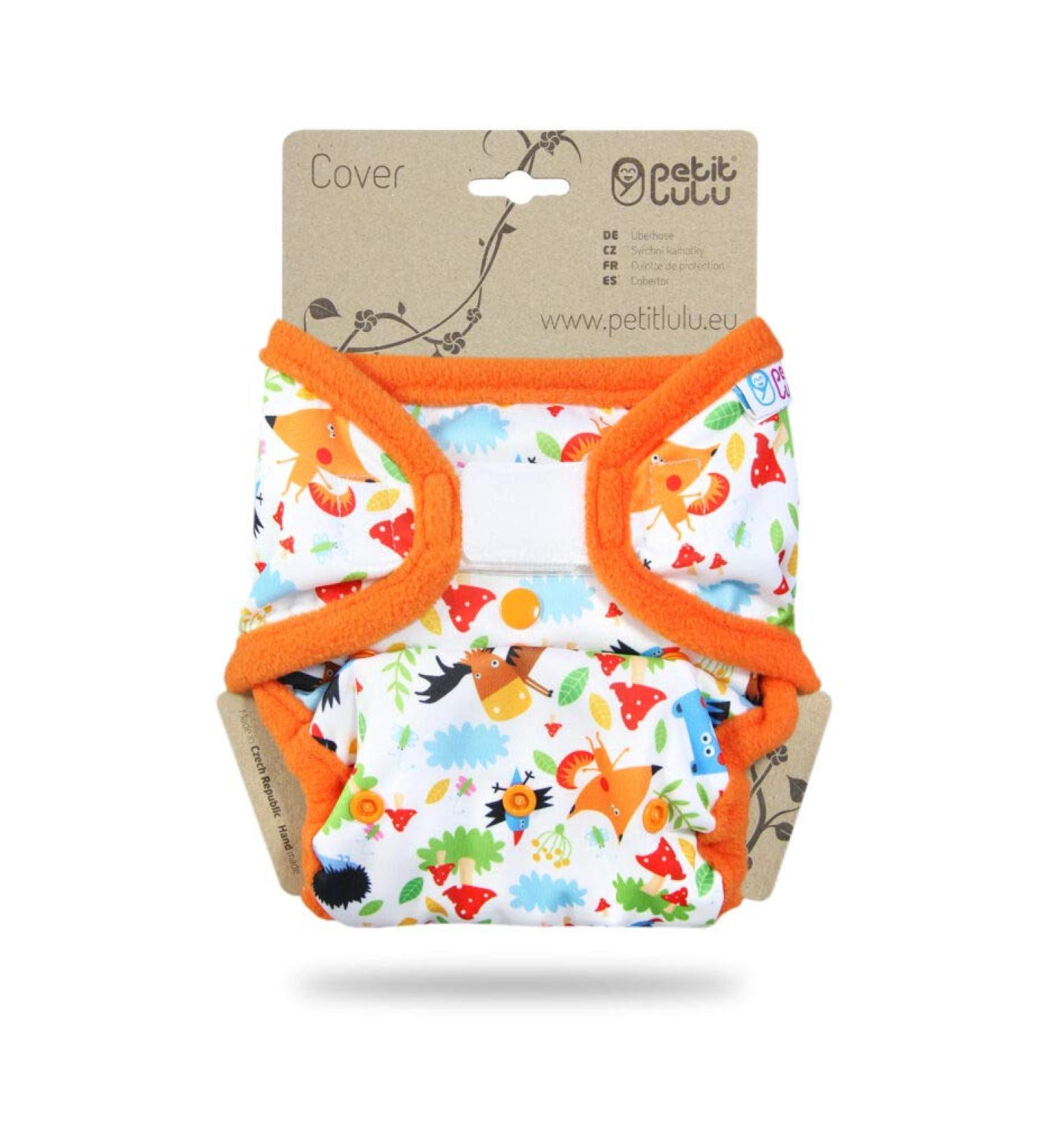 Petit Lulu Cloth Nappy Wrap | One Size (11-35.2 lbs) | Hook & Loop | Reusable Cloth Nappies (Crazy Animals) - Forest Fairytale | Made in Europe - Buy Online on GoSupps.com