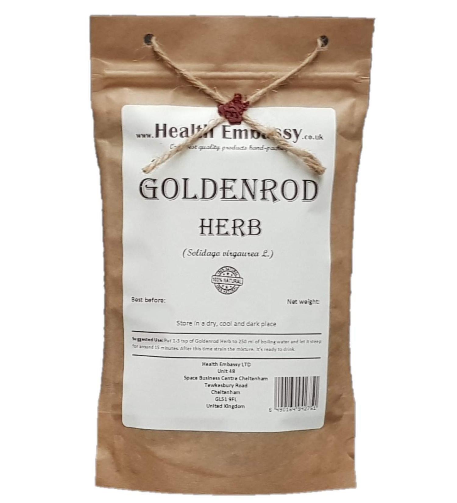 Goldenrod Herb Tea | Solidago Virgaurea L | Solidage Verge D'OR Herbe Tisane | Health Embassy (50g) - Buy Online on GoSupps.com