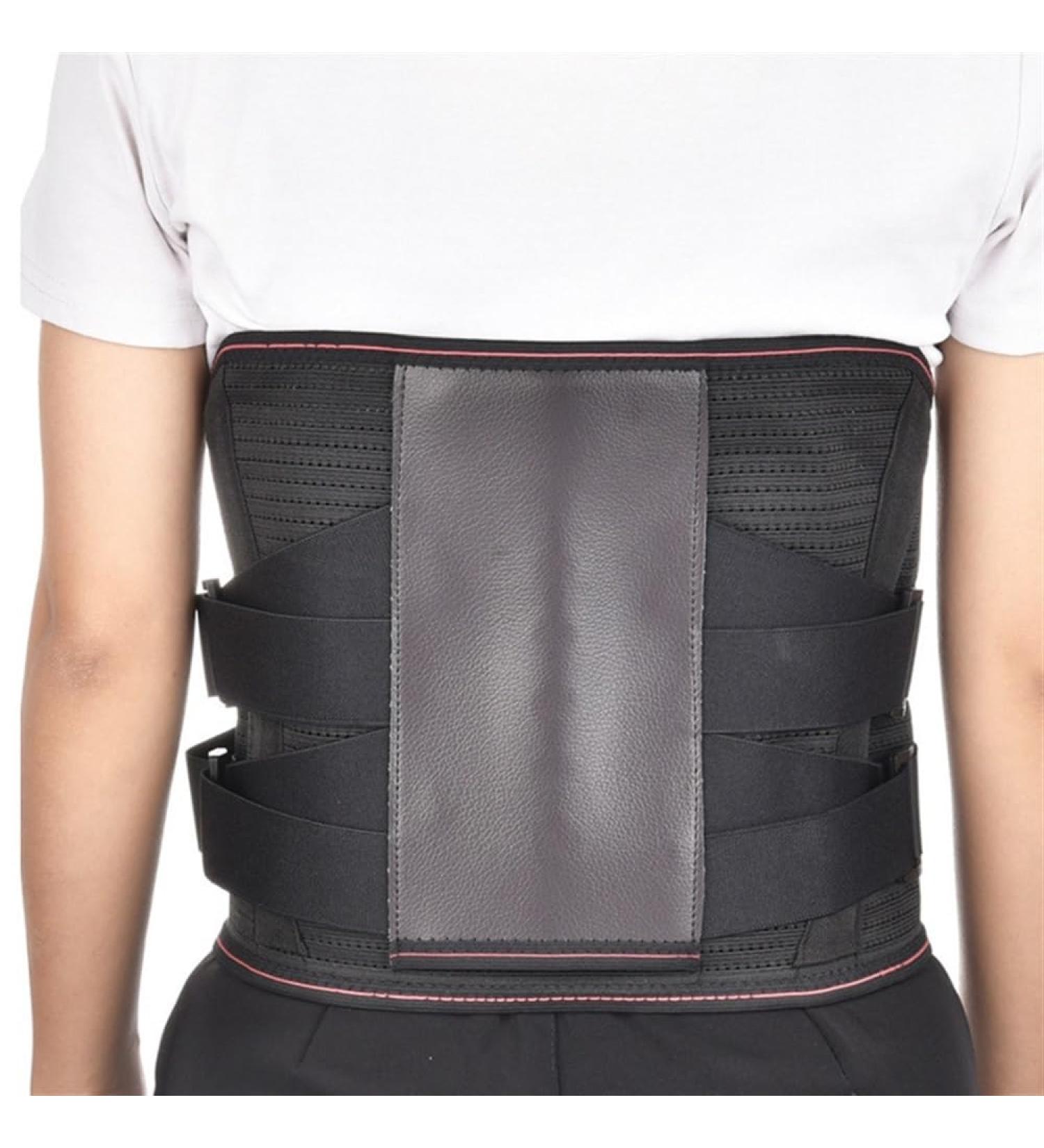 Lordosis Support Belt - Removable Upholstery Lower Back Orthopedic Waist Support for Herniated Disc - Unisex Black Lumbar Decompression Belt to Relieve Pain - Buy Online on GoSupps.com
