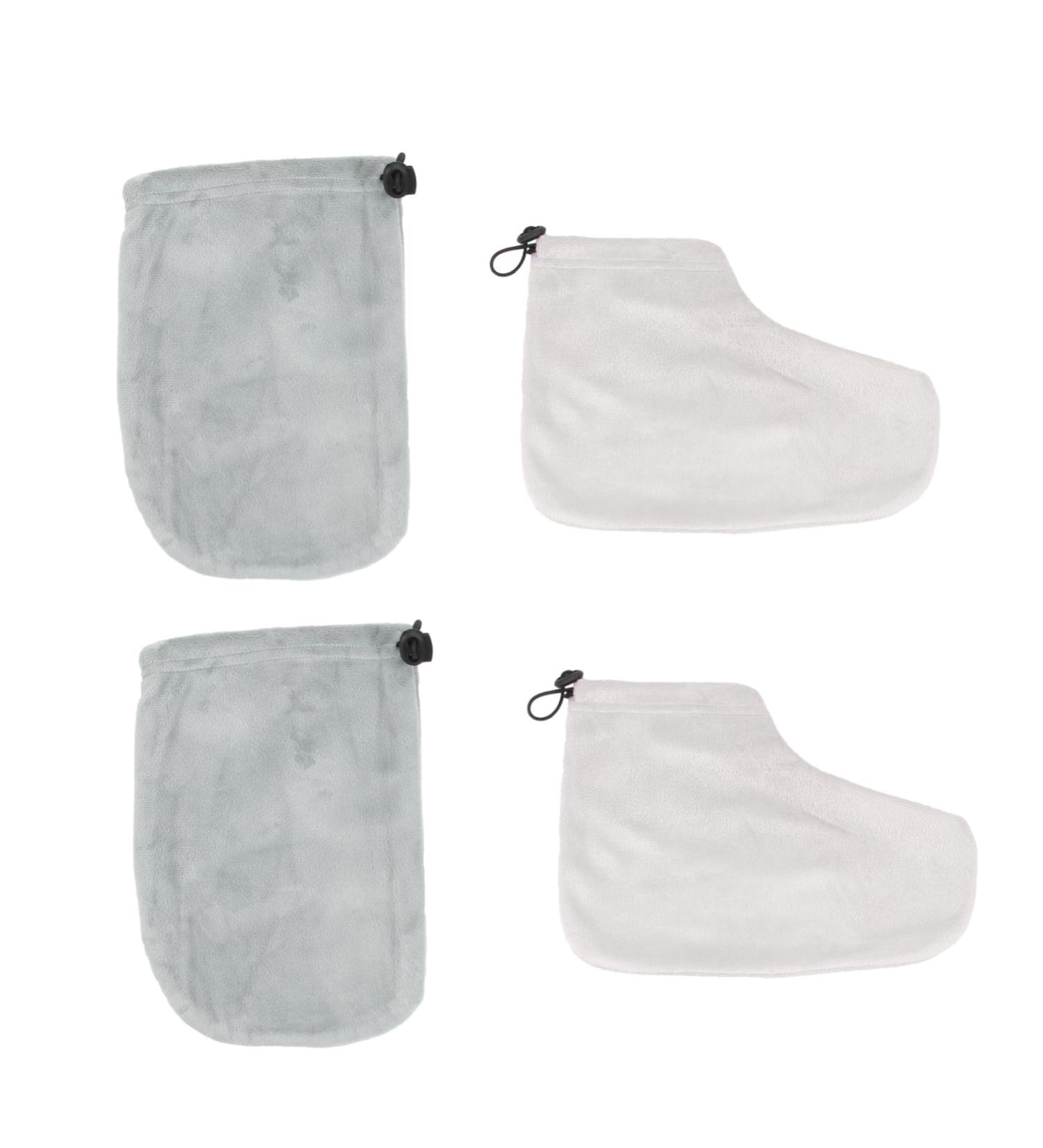 FRCOLOR Foot Cover 2 Pairs Gloves Insulation Cotton Hand Paraffin Wax Gloves 28x20cm Grey - Buy Online on GoSupps.com
