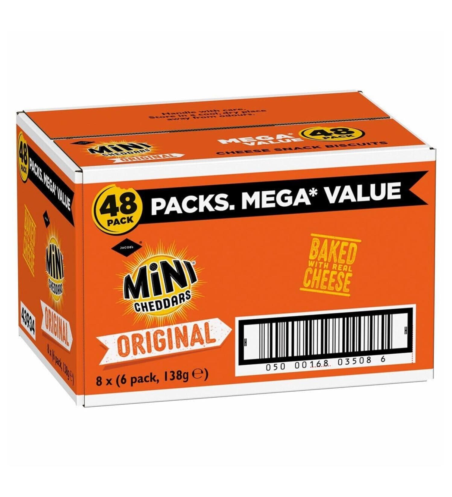 Jacobs Mini Cheddars Original 48 x 23g - Buy Online on GoSupps.com