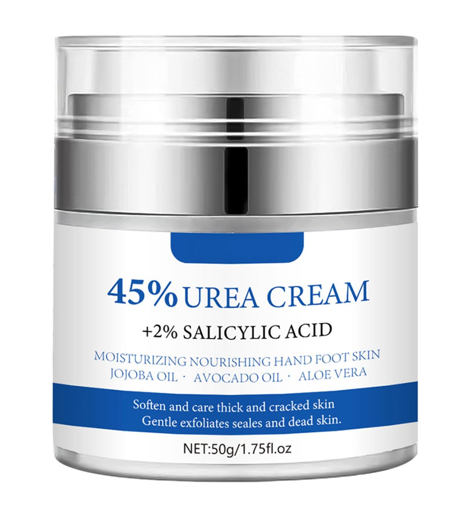 Urea Cream 45% & Salicylic Acid 2% - Best Callus Remover & Moisturizer for Dry Cracked Feet Hands & Elbows | Smoother Softer Skin - Buy Online on GoSupps.com
