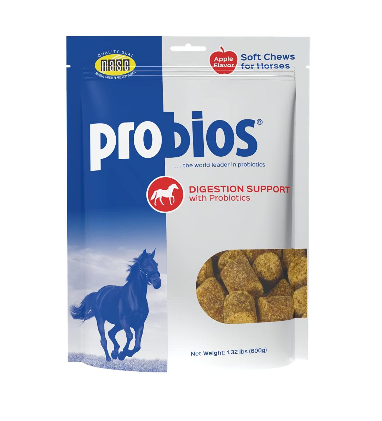 Probios Horse Soft Chews Apple Flavor 1.32 lbs (600g) - Digestive Support for Horses - Buy Online on GoSupps.com