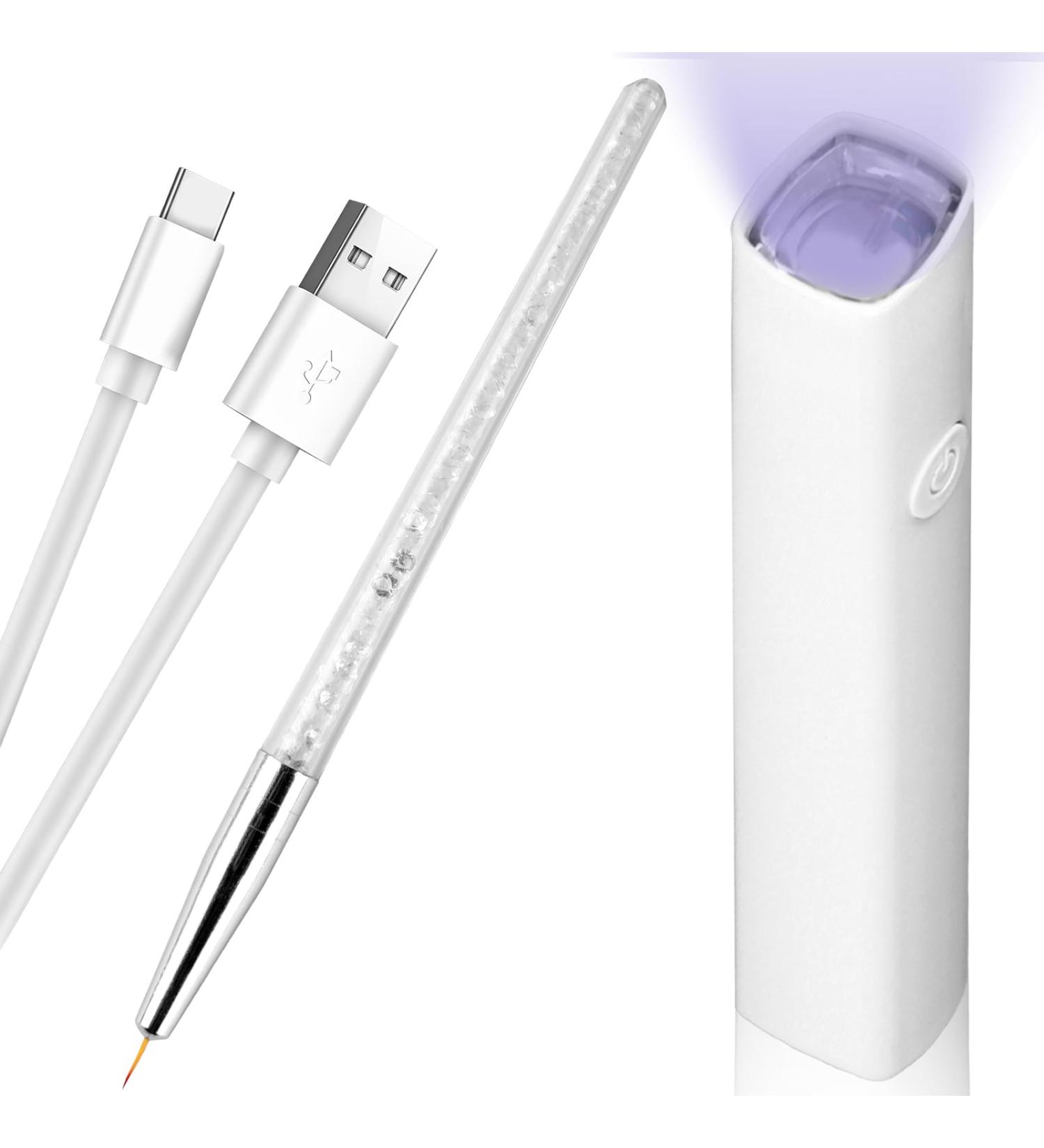 Mini UV Lamps for Gel Nails Protect Skin Gel LED Nail Lamp Rechargeable USB UV Light Flash Cure Nail Dryer Curing Gel Polishes Nail Glue Stickers Glitter Nail Art with Nail Art Pen Gift for Women - Buy Online on GoSupps.com