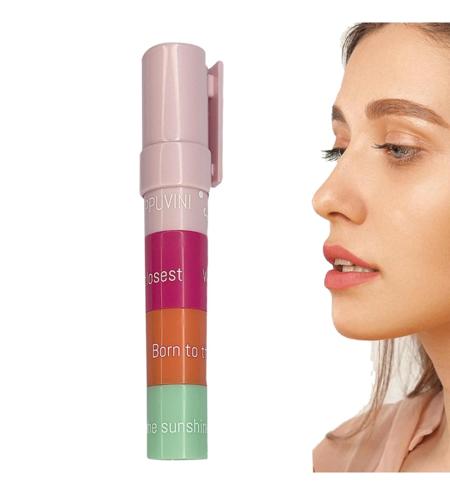 Bkljkf Moisturizing lipstick tinted lip balm with color variations natural shine longwear lip care for travel and work - Buy Online on GoSupps.com