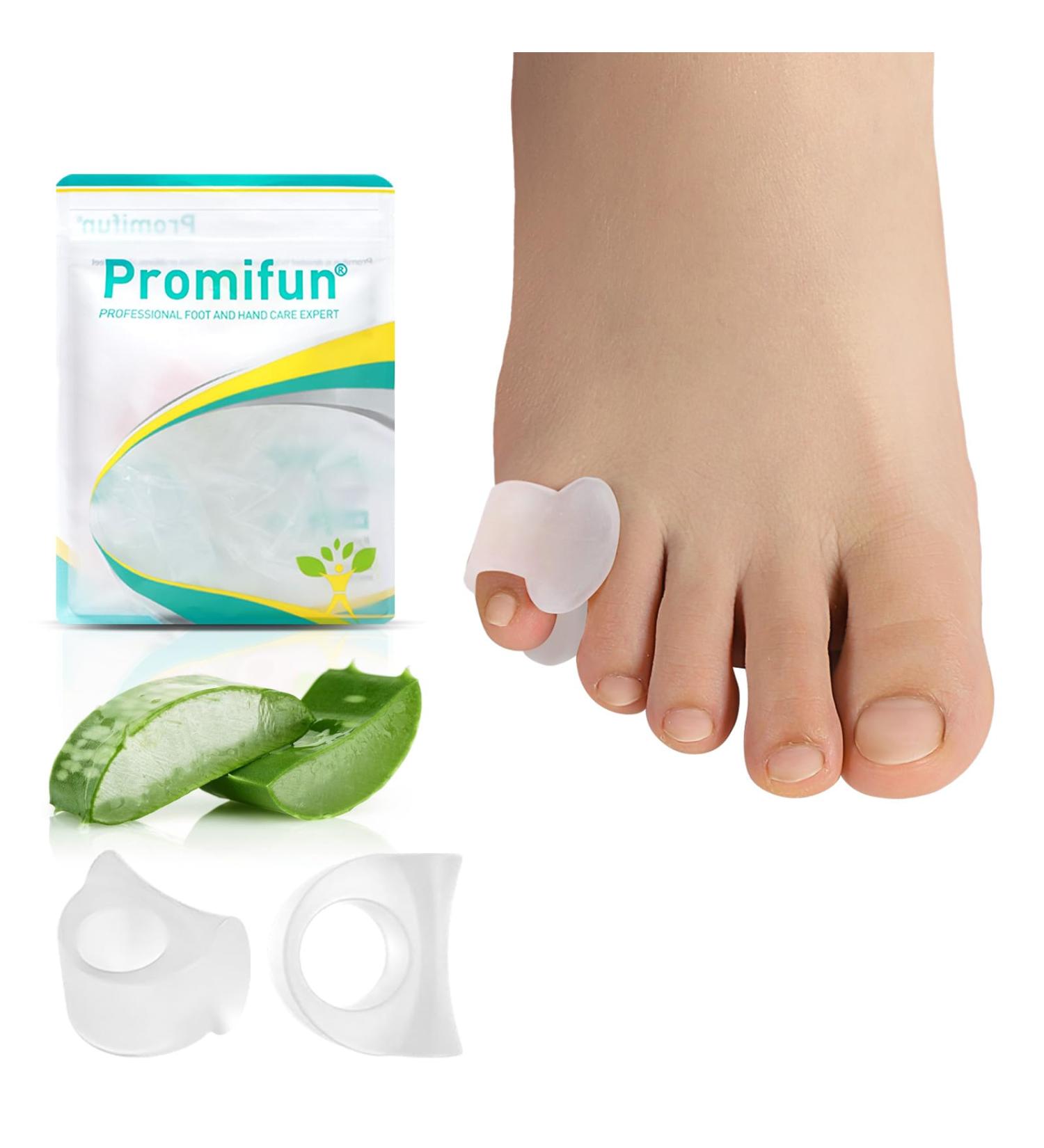 Toe Separators for Overlapping Toes - Aloe Vera Toe Spacers for Hammer Toe Straightening Bunion Relief & Big Toe Alignment - 12 Pack Clear - Buy Online on GoSupps.com