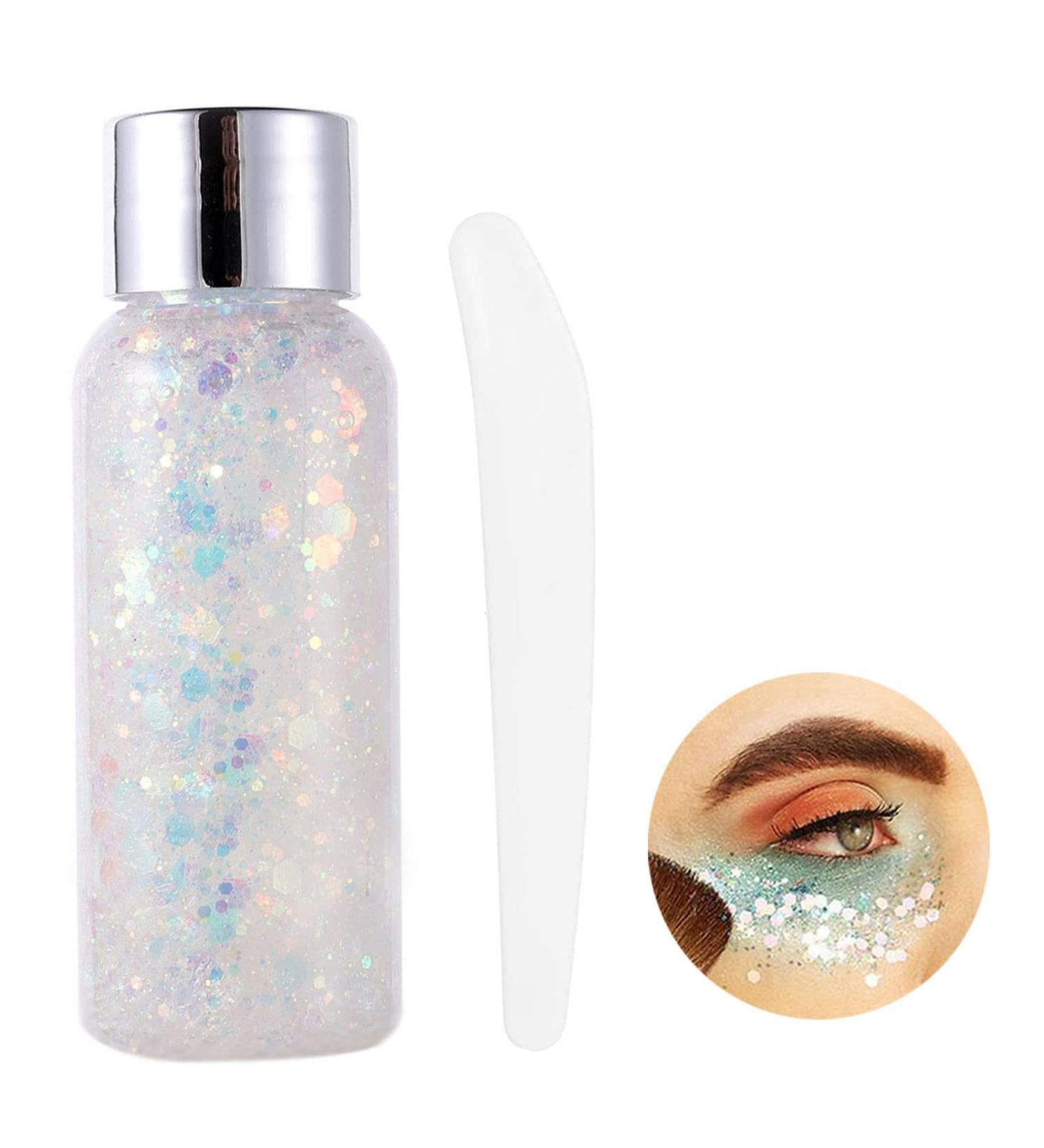 Body Glitter Gel - Sparkling Festival Make-Up | Chunky Mermaid Sequins & Liquid Face & Hair Glitter - International Shipping Available! - Buy Online on GoSupps.com