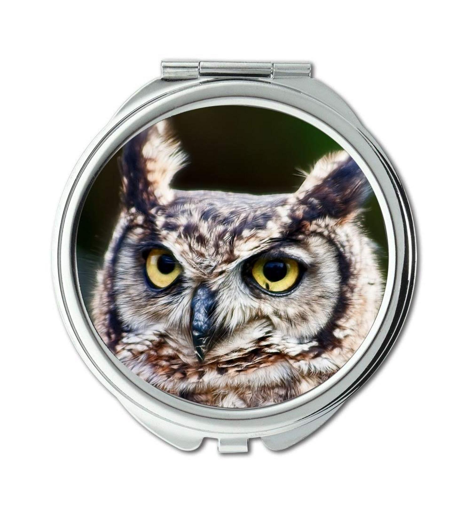 Mirror makeup mirror owl fish Yellow eyes by Ren u00e9 Eriksen pocket mirror portable mirror - Buy Online on GoSupps.com