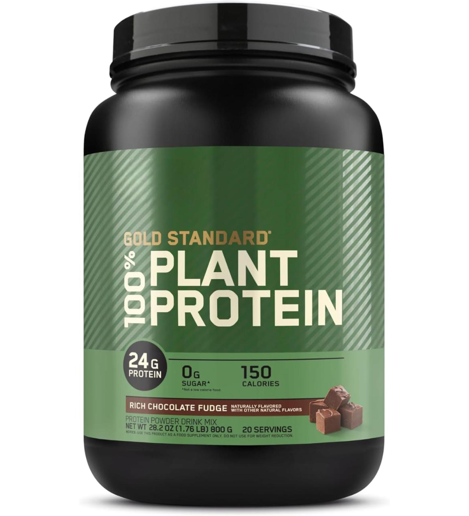 ON Gold Standard 100% Plant Protein | Vegan Protein Powder | 24g Protein 9 Essential Amino Acids Sugar Free | Gluten Free No Artificial Colours Flavours or Sweeteners | 1.76LB 20 Servings (Rich Chocolate Fudge) - Buy Online on GoSupps.com