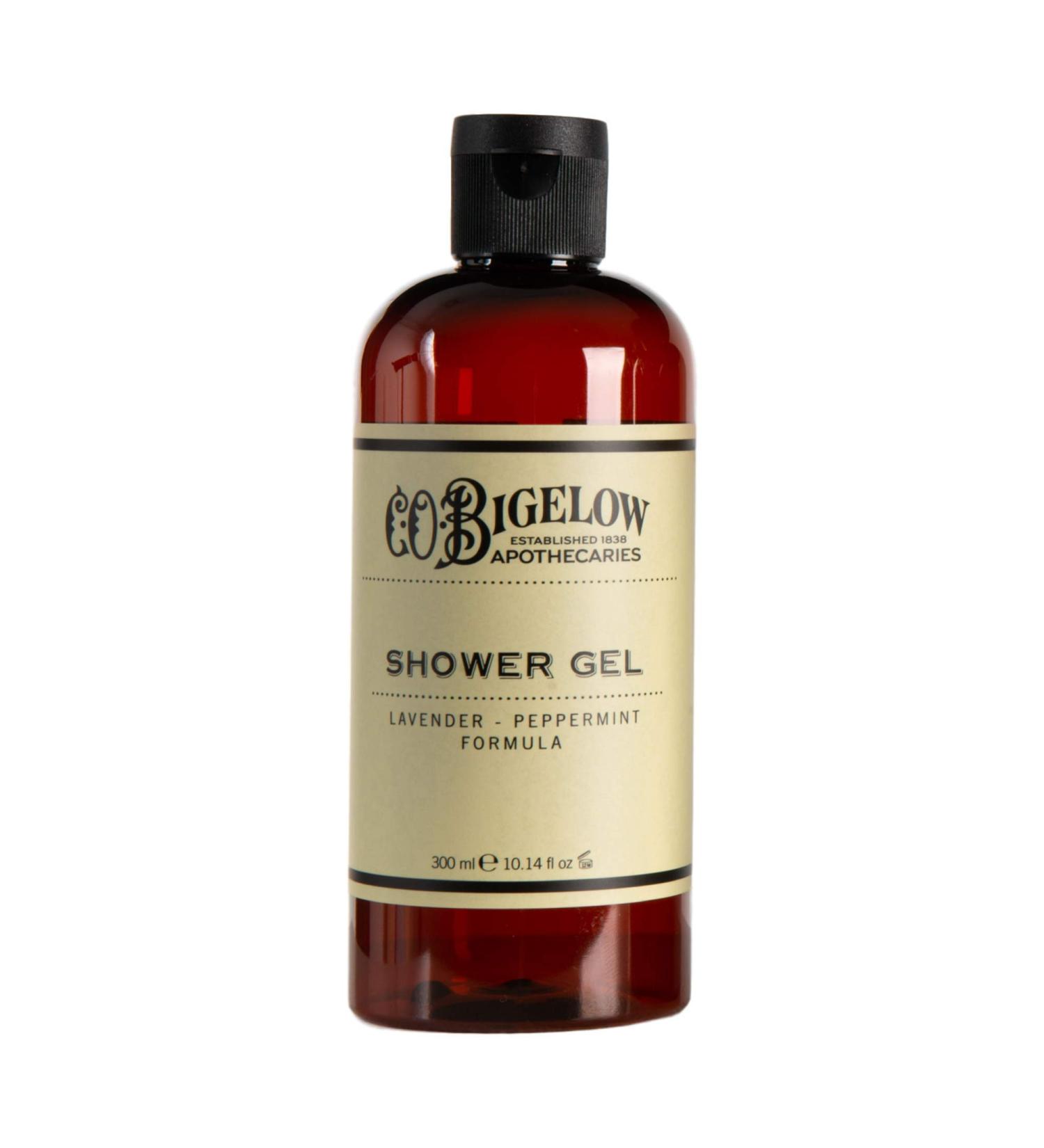 C.O. Bigelow Shower Gel  Lavender Peppermint Body Wash for Women & Men  Skin Soothing Body Cleanser - 10.14 Fl Oz.