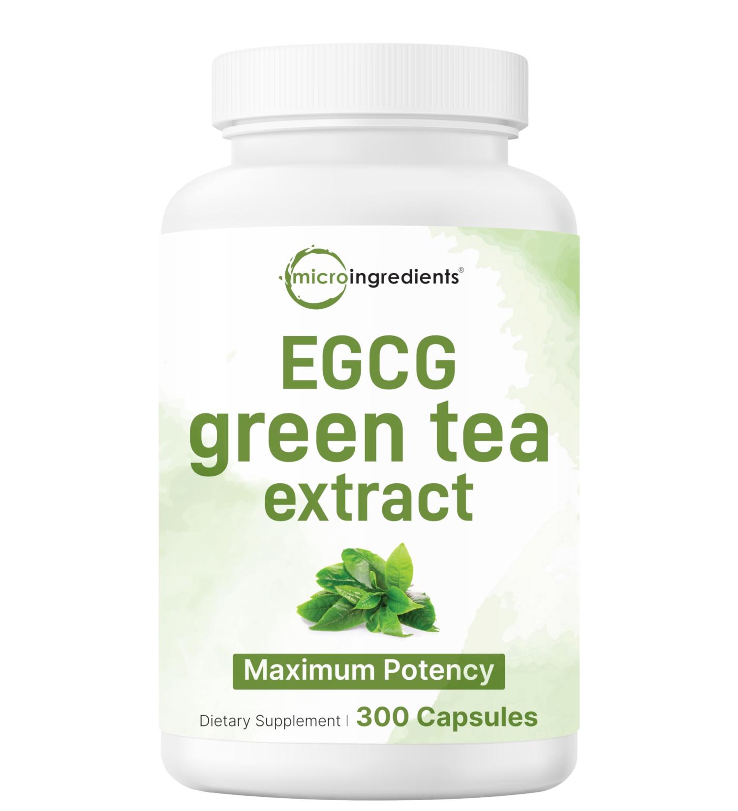 Extra Strength Green Tea Extract 300 Capsules | 50% EGCG 98% Polyphenols | 5 Month Supply | Maximum Potency Polyphenols Antioxidant Supplement for Skin Energy Brain & Heart Support - Buy Online on GoSupps.com