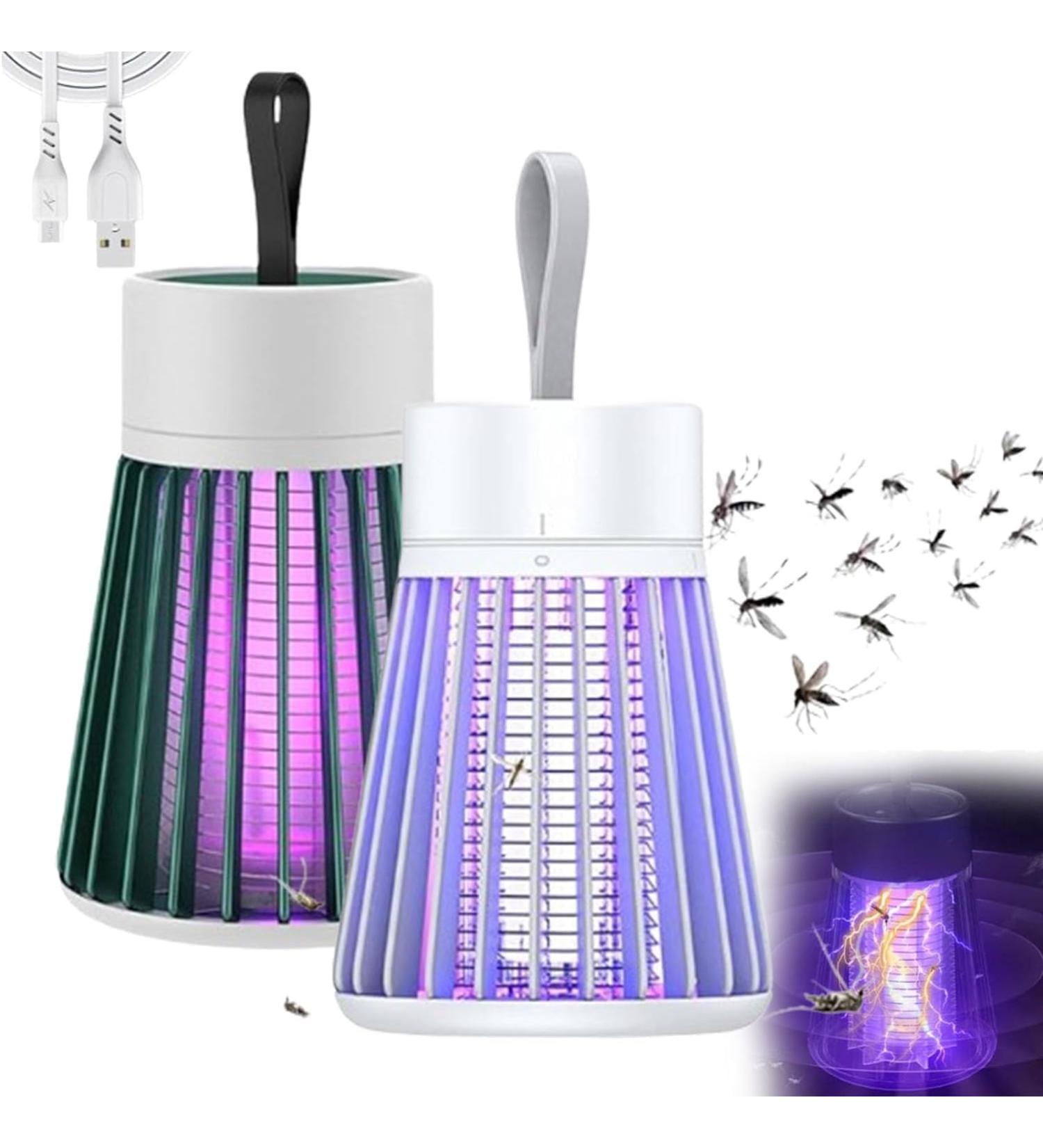 Mozz Guard Mosquito Zapper | 2024 Waterproof Outdoor Lamp | Portable 3-in-1 Battery Mosquito Zapper for Indoor & Outdoor Use (Green & Gray) - Buy Online on GoSupps.com
