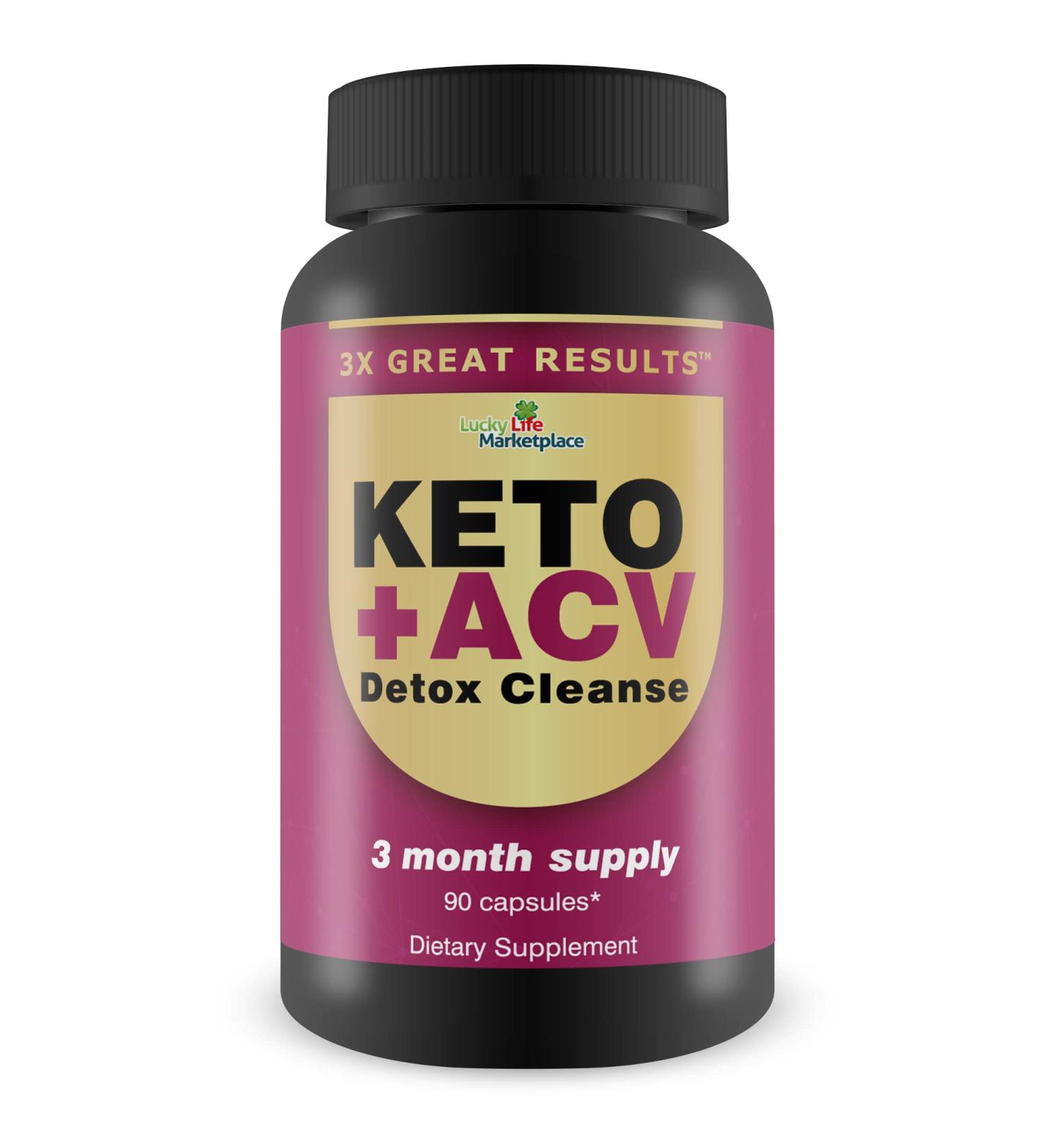 3-Month Supply Keto + ACV Detox Cleanse for Body & Colon | Advanced Formula with Fiber | Supports Digestion & Immune Health - Buy Online on GoSupps.com