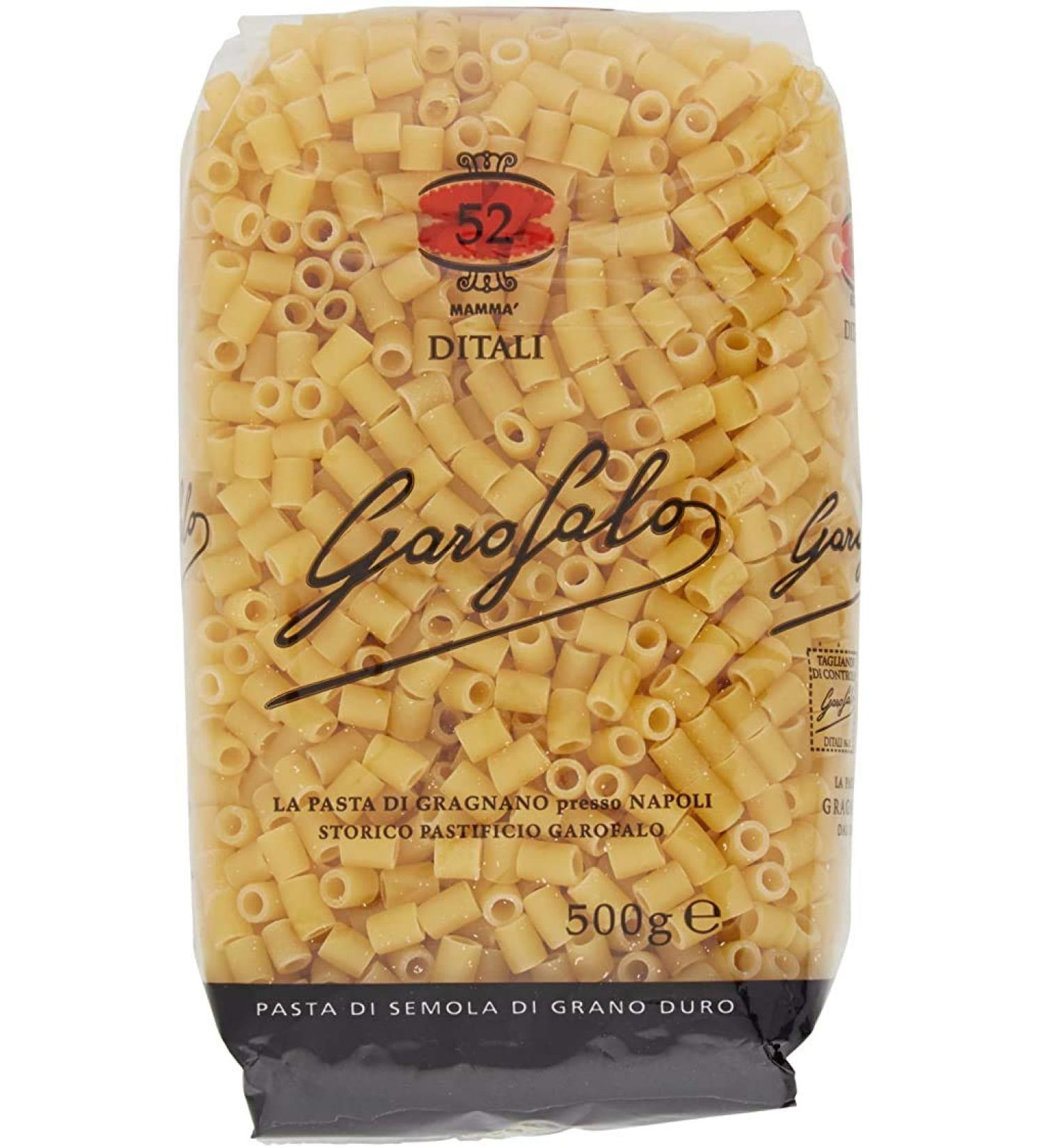 Garofalo Garofalo Pasta di Gragnano IGP Ditali No. 52 100% Durable Wheat Pasta 100% Neapolitan Pasta 500 g