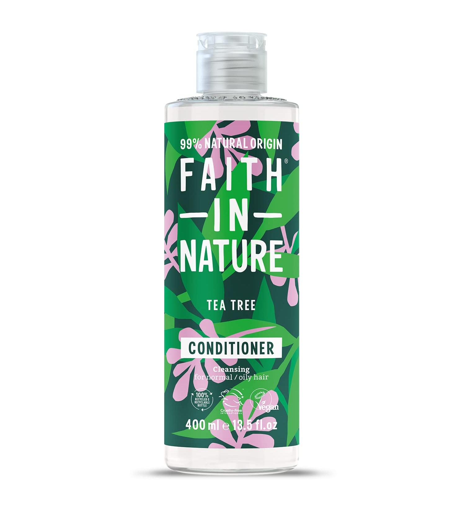 Faith In Nature Tea Tree Conditioner 400ml - Vegan & Cruelty-Free for Normal to Oily Hair - Buy Online on GoSupps.com