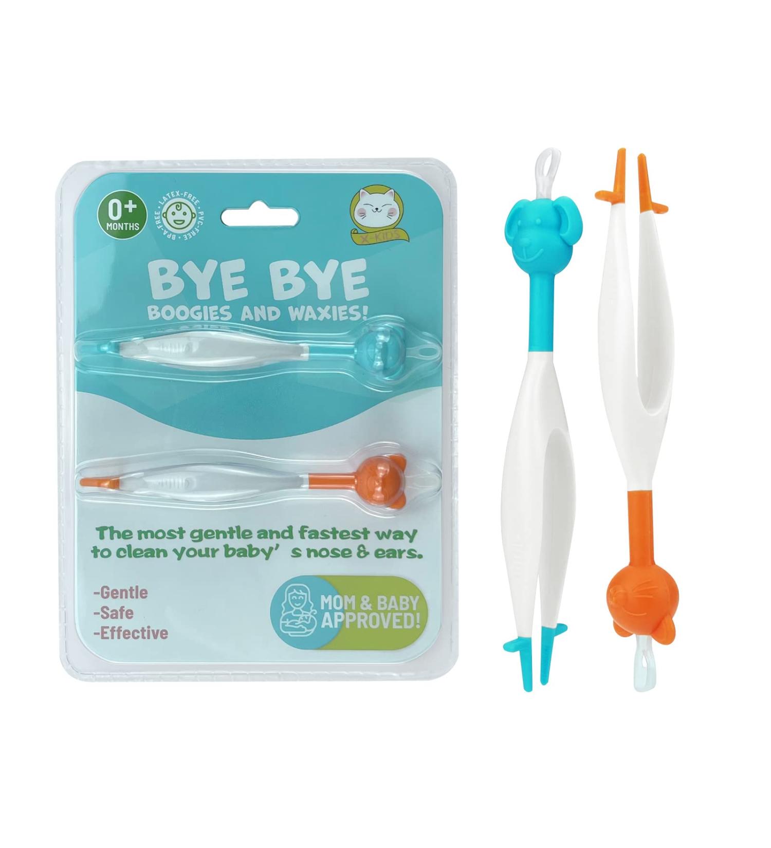 Baby Nose and Ear Cleaner - Safe Booger Remover with Tweezers for Infants and Toddlers - Buy Online on GoSupps.com