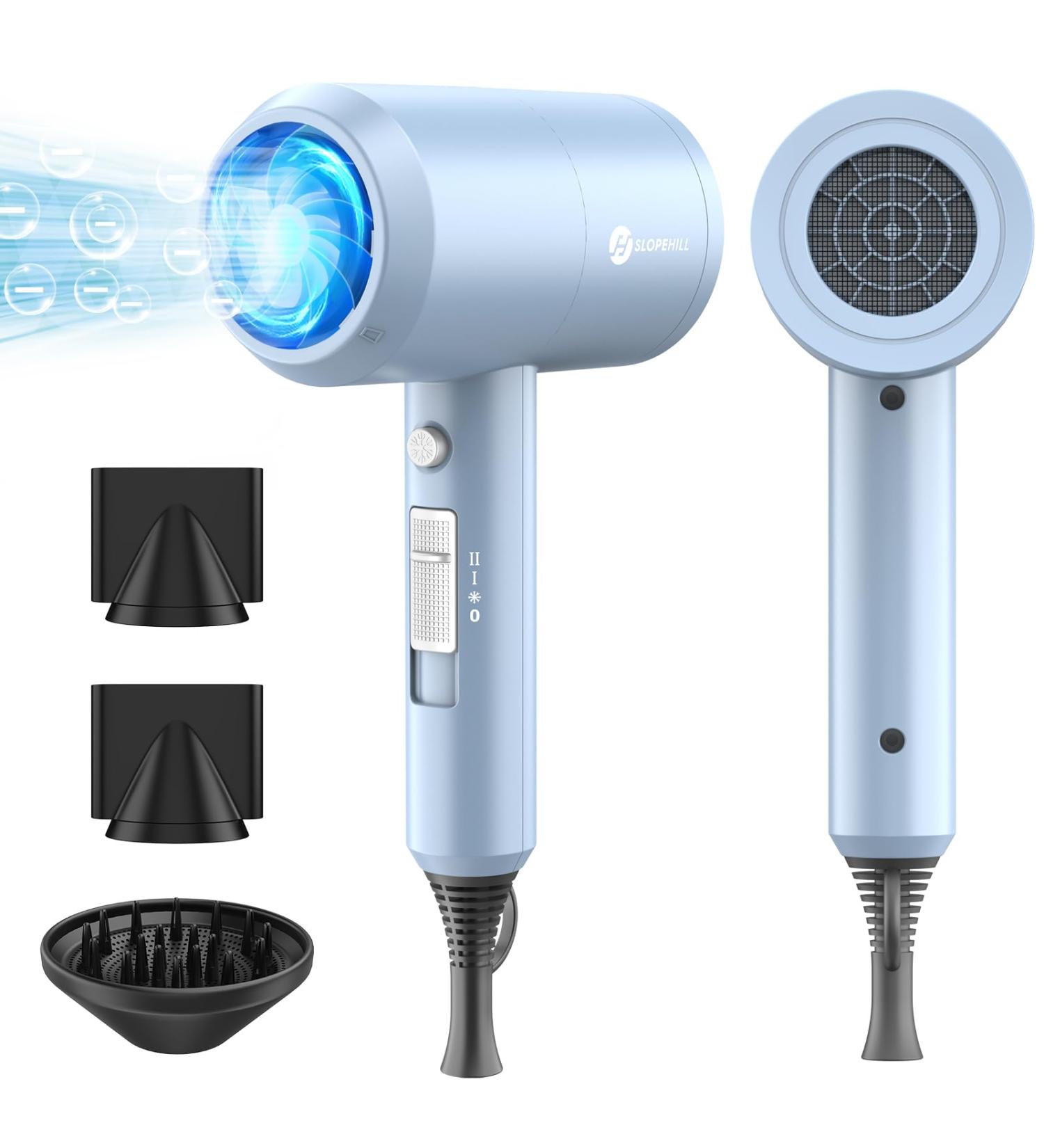 Buy Slopehill 1800W AC Motor Hair Dryer - Quick Drying Hot/Cold Button Diffusers & Concentrators 3 Settings - International Shipping Available - Buy Online on GoSupps.com