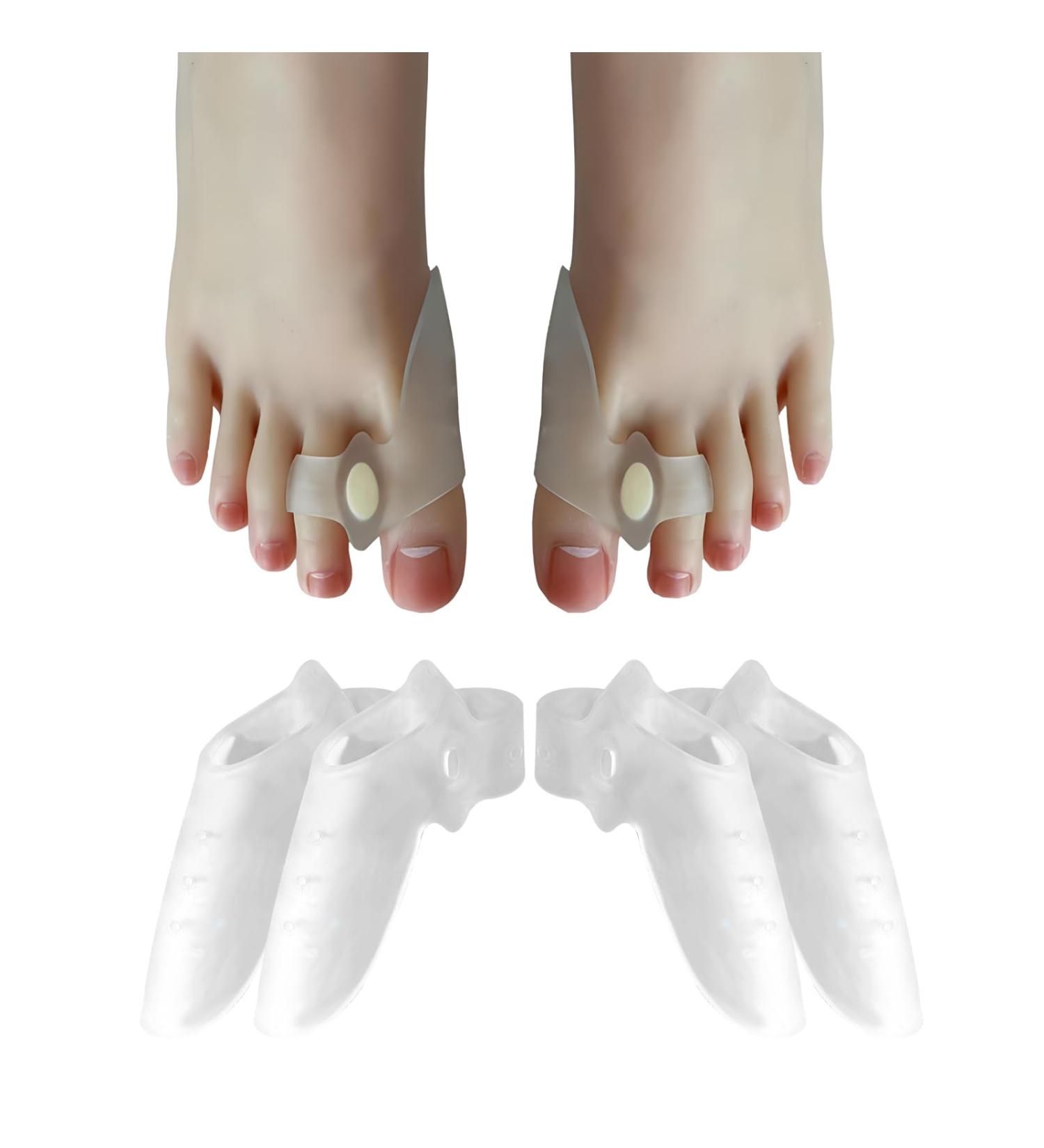 SPORCLO Bunion Corrector - Adjustable Gel Toe Separators for Bunion & Overlap Toes | 2 Pairs of Big Toe Spacers for Pain Relief - International Shipping Available - Buy Online on GoSupps.com