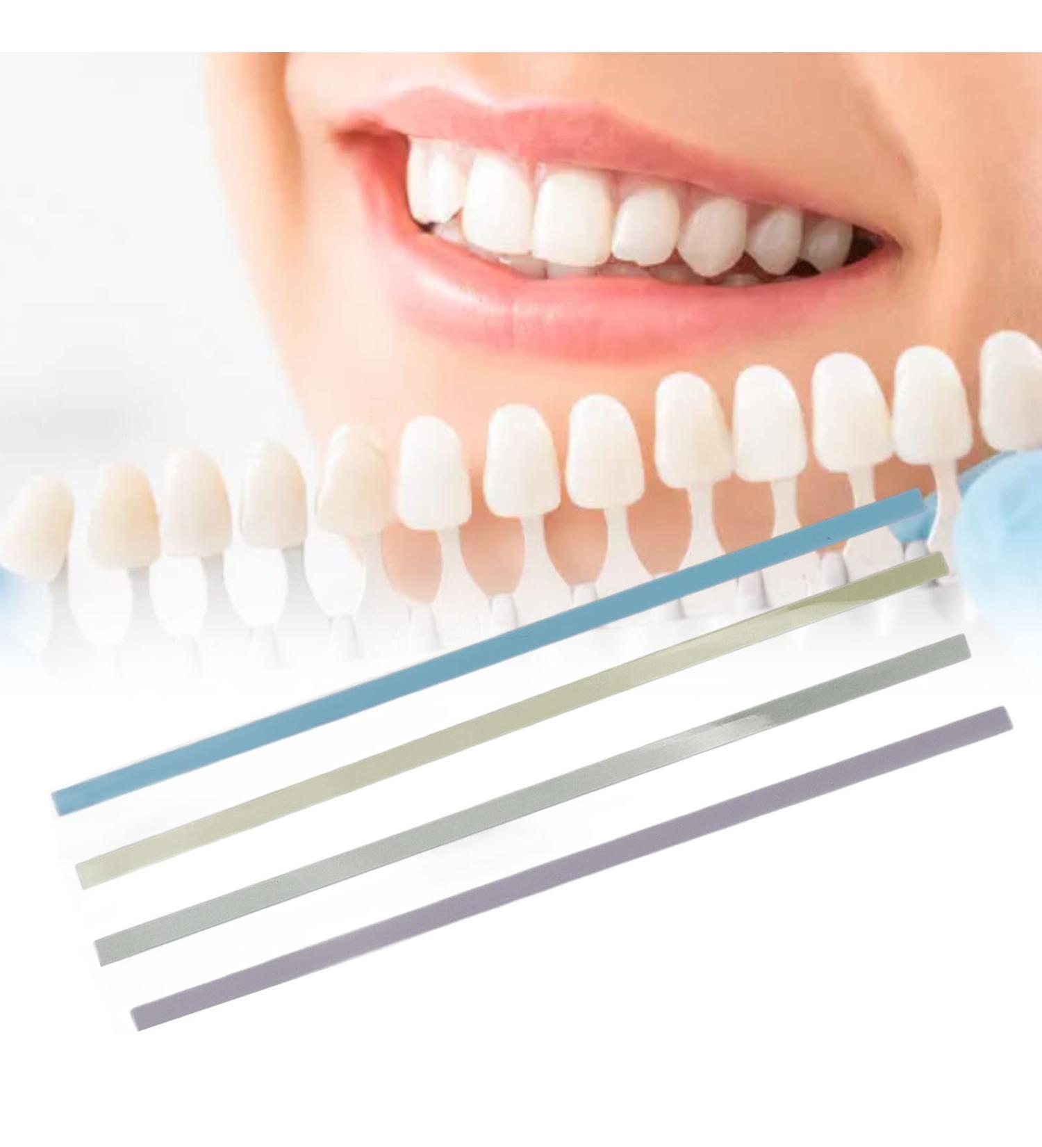 60-Piece Dental Polishing Strips Set - 4 Types of Tooth Sanding Paper for Effective Oral Care & Tartar Removal - Buy Online on GoSupps.com